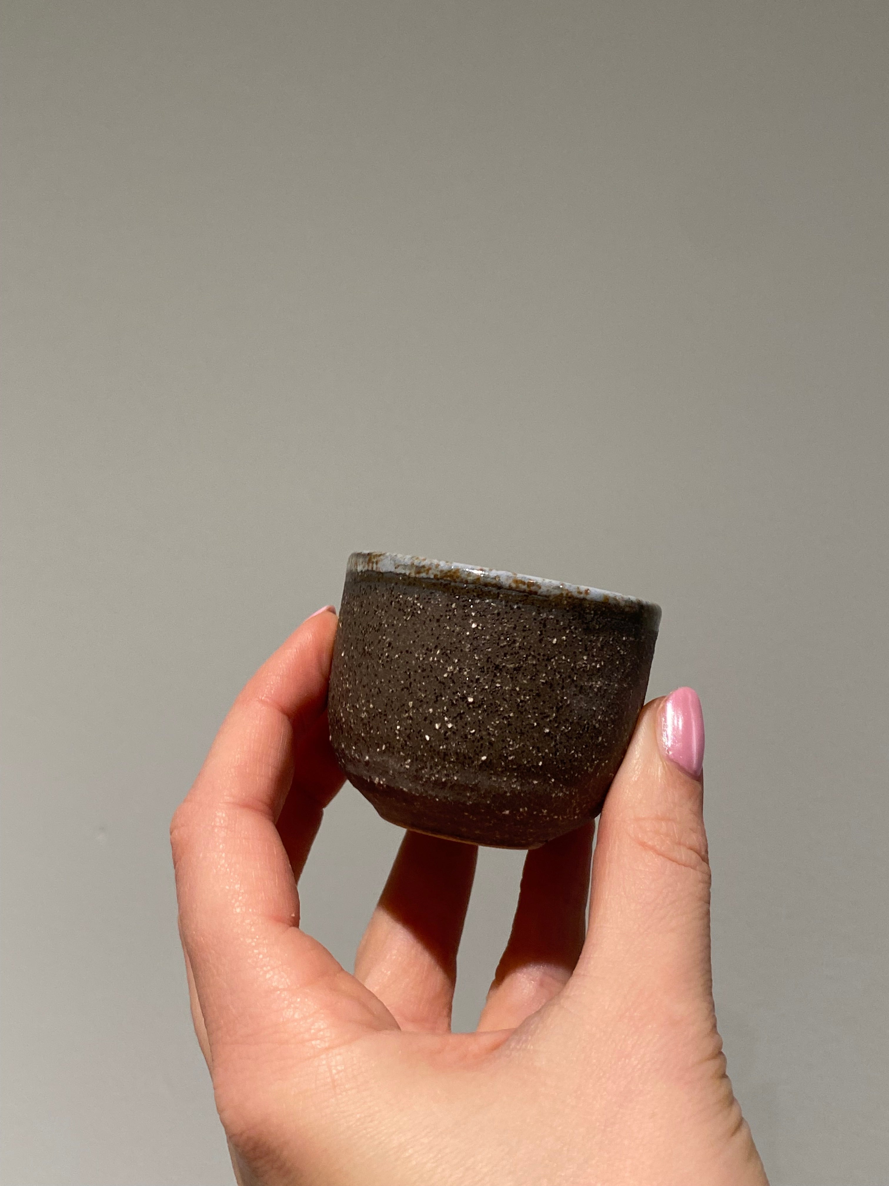 Small sake cup in rustic glaze