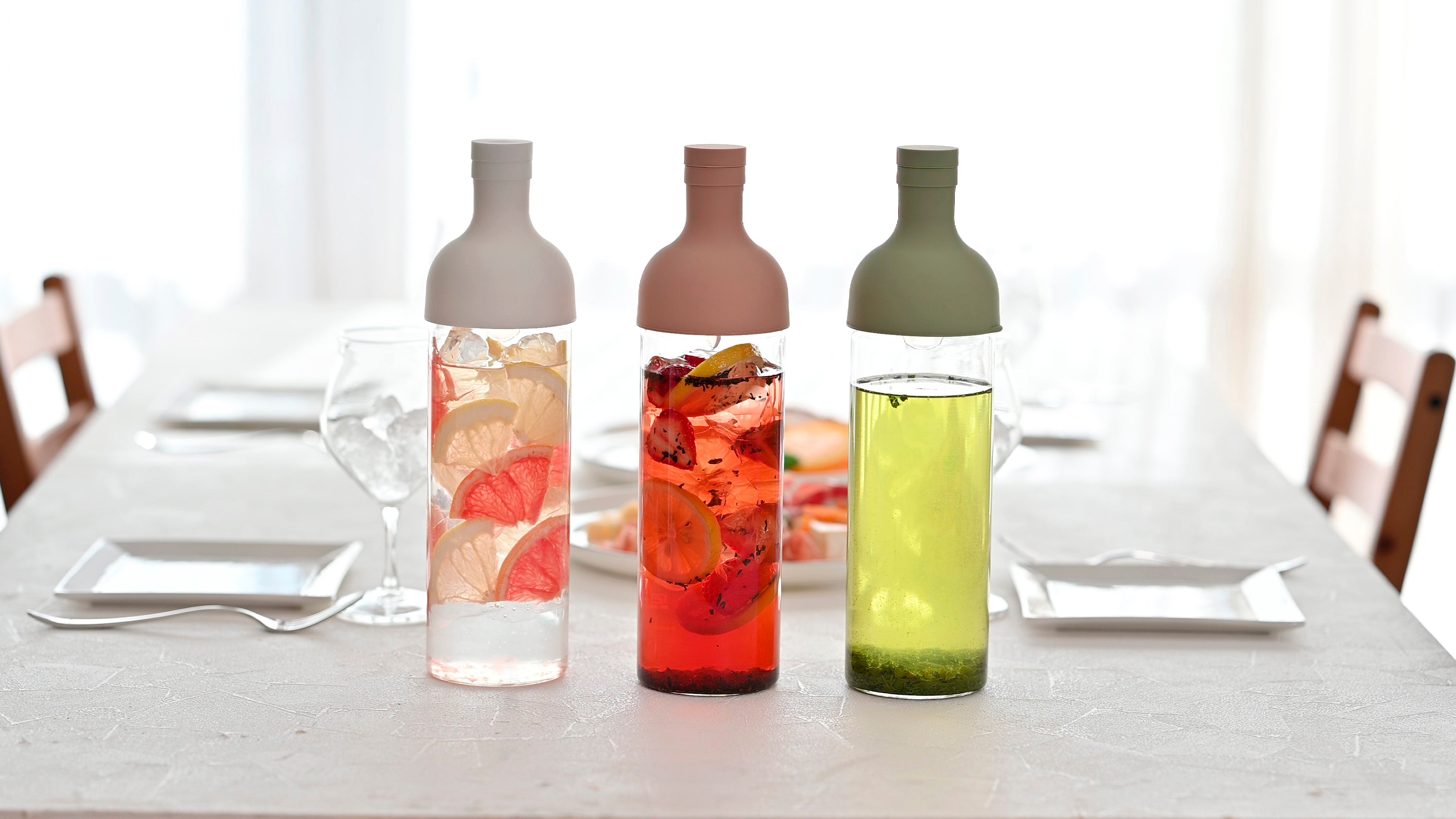HARIO Cold Brew Tea Bottle 750 ml – Smokey Pink