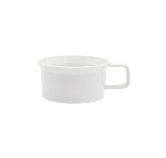 TY Tea Cup handle glazed white