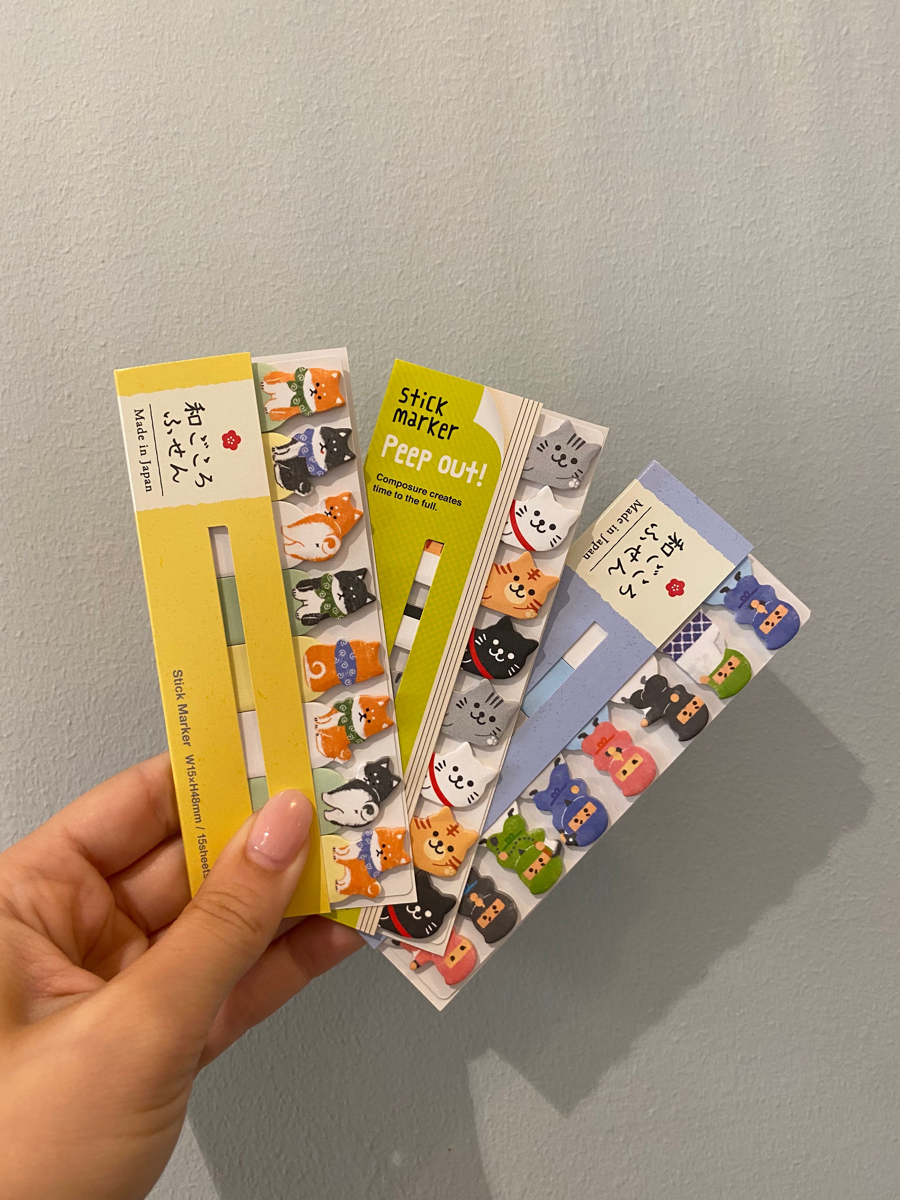 Sticky notes - stor: Ninja, kat og shiba