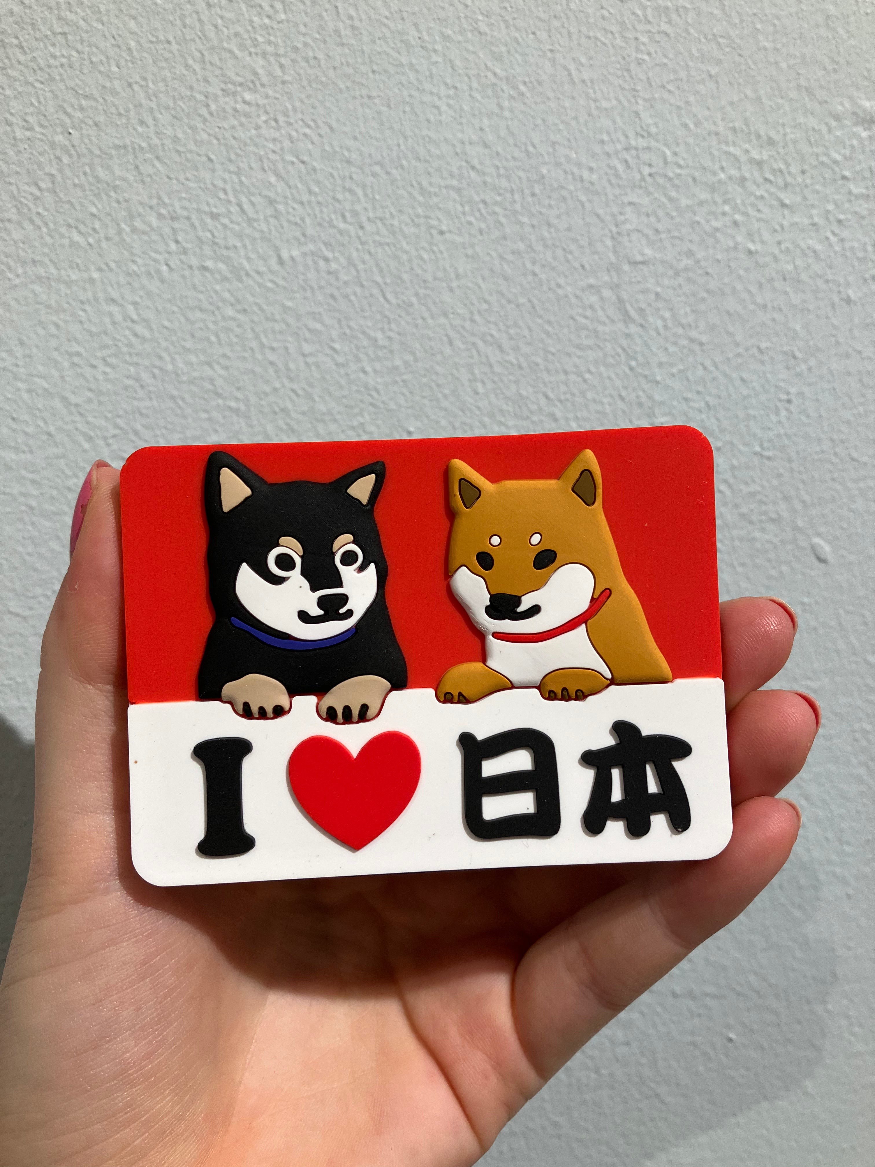 Magnet med Shibaer (i love Japan)