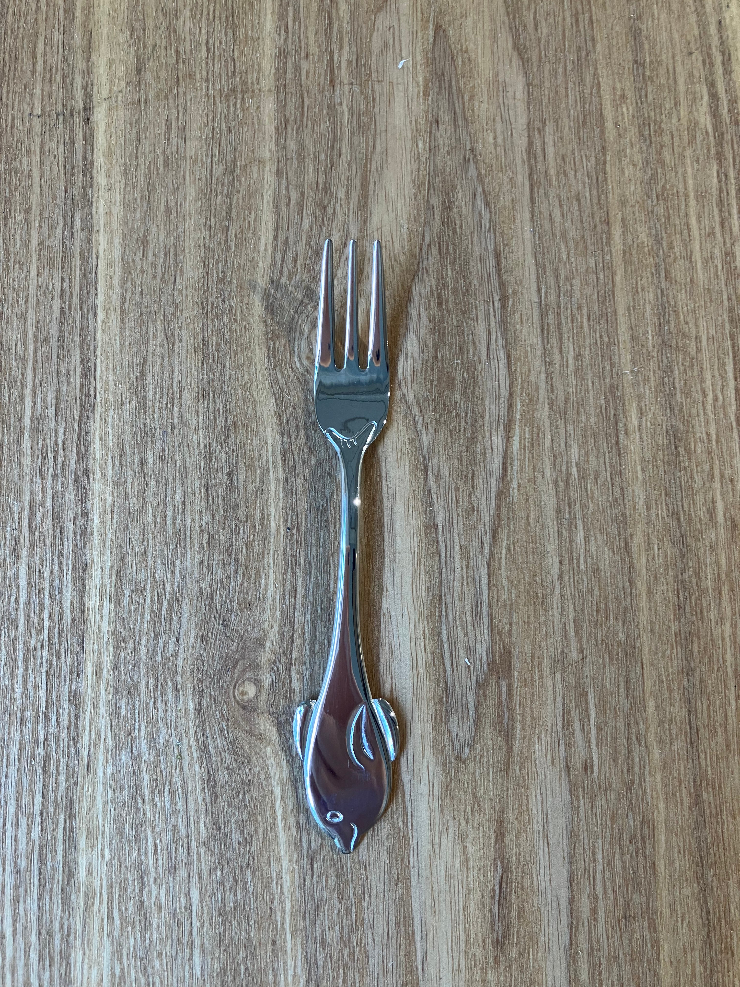 Delfin-gaffel i stål