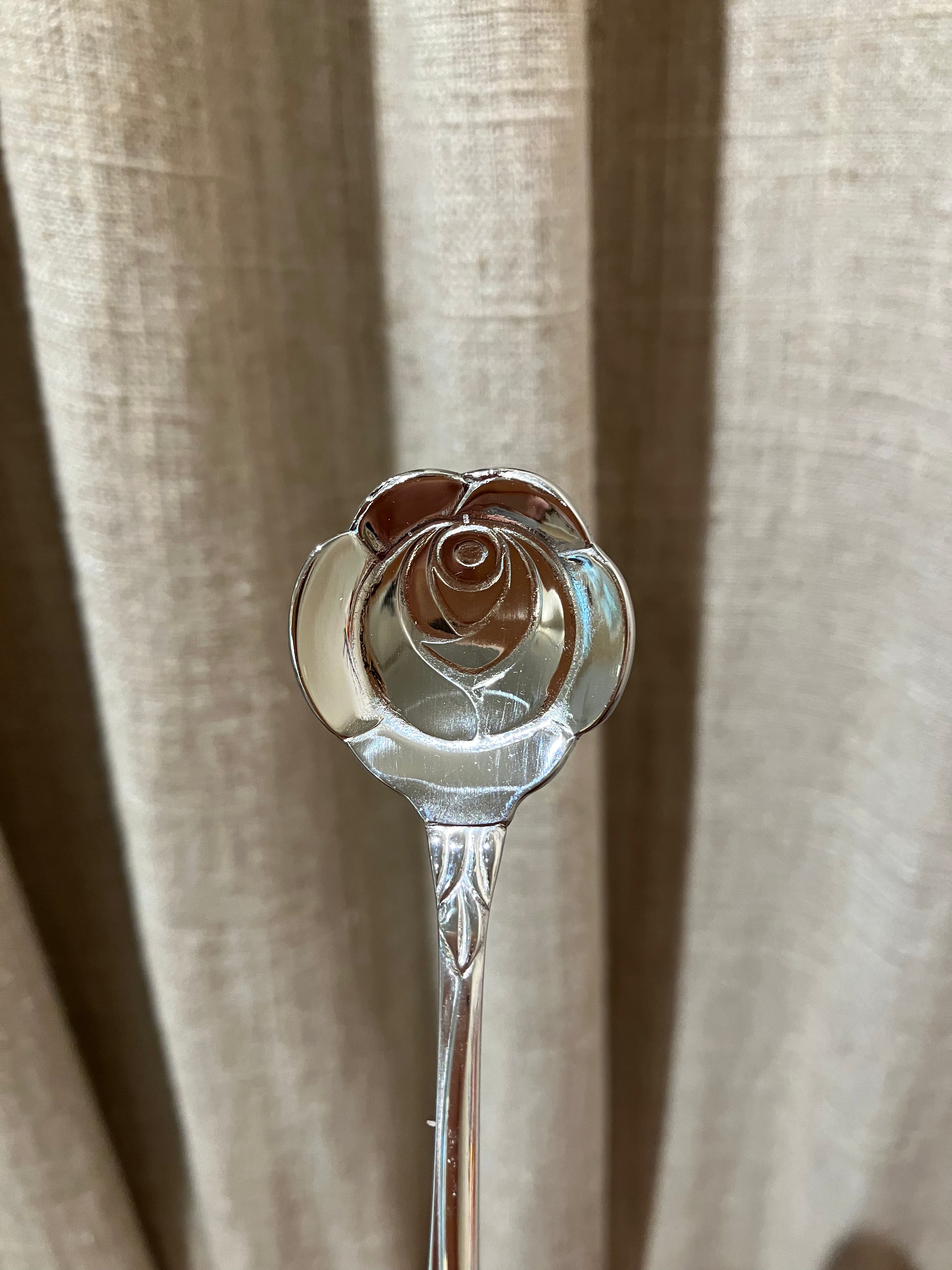 Rose spoon in steel