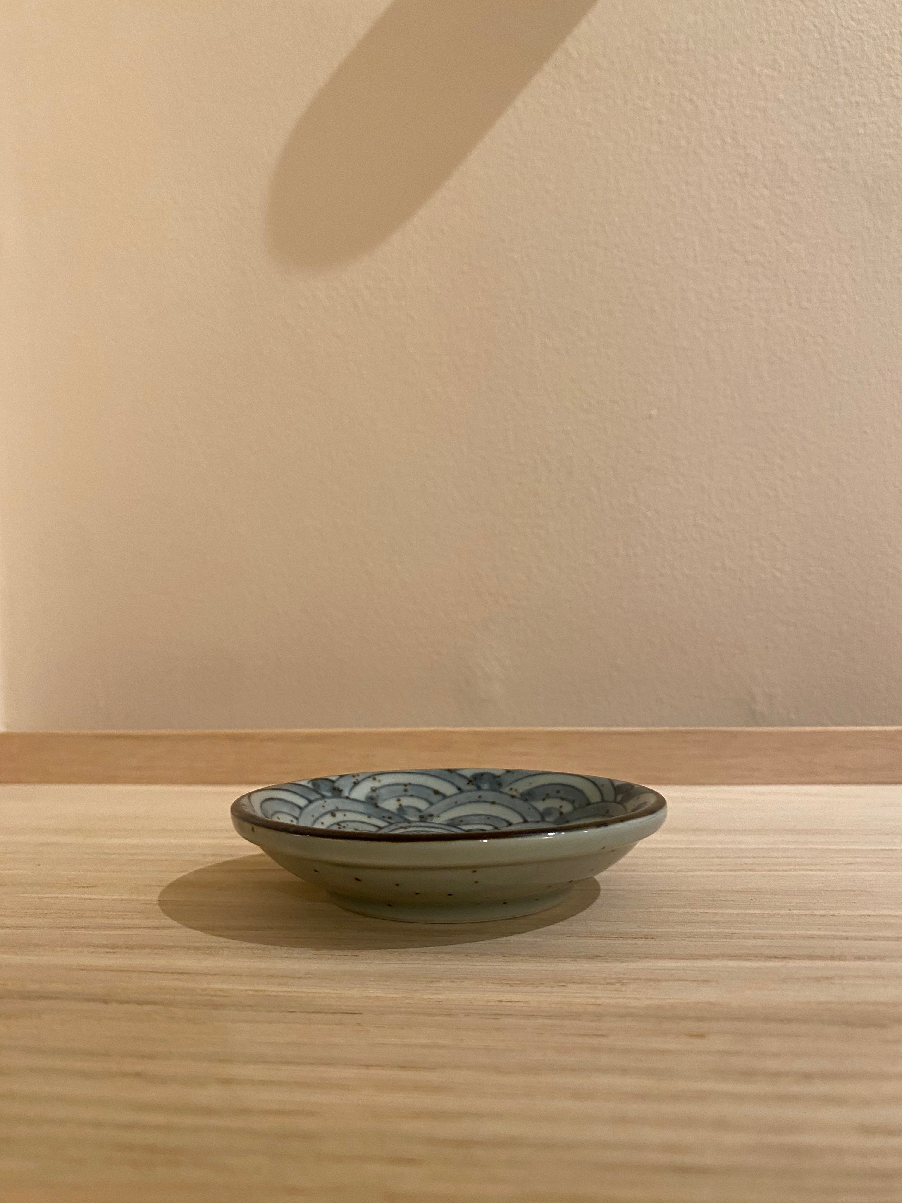 Soy bowl in gray and blue