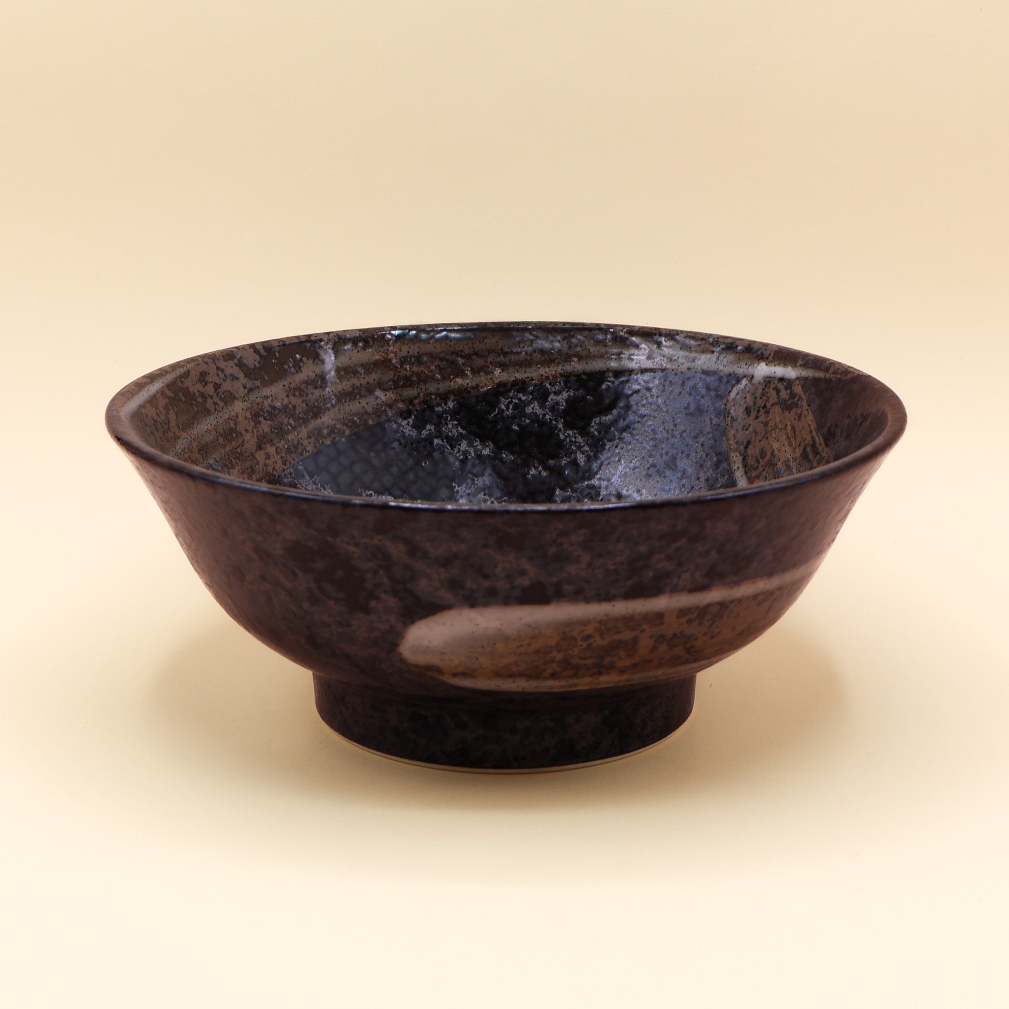 Ramen bowl in dark shades of glaze