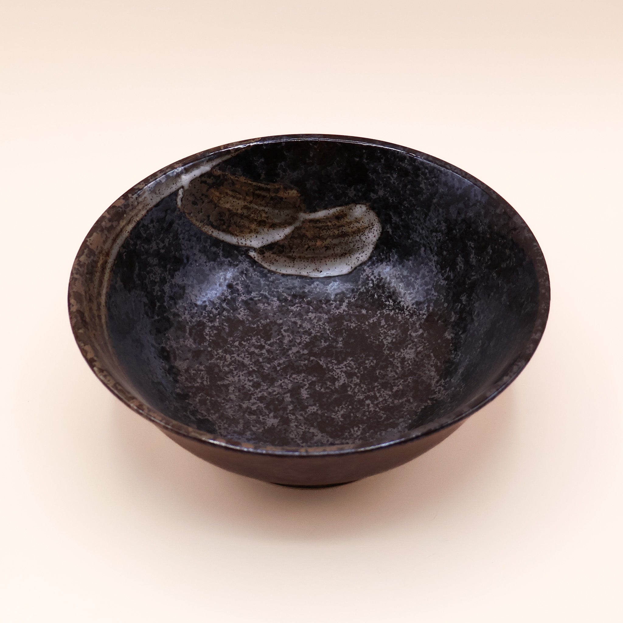 Ramen bowl in dark shades of glaze