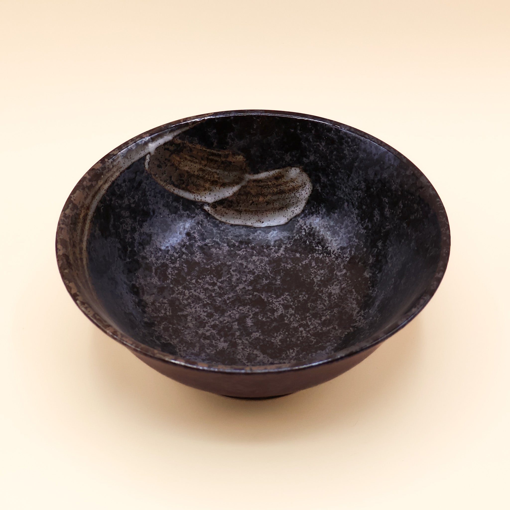 Ramen bowl in dark shades of glaze