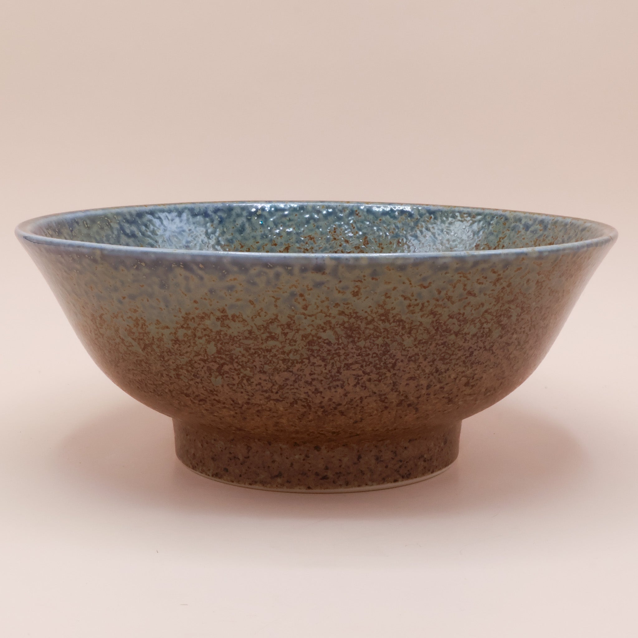 Ombre - Ramen bowl with brown and blue glaze Ø21.5