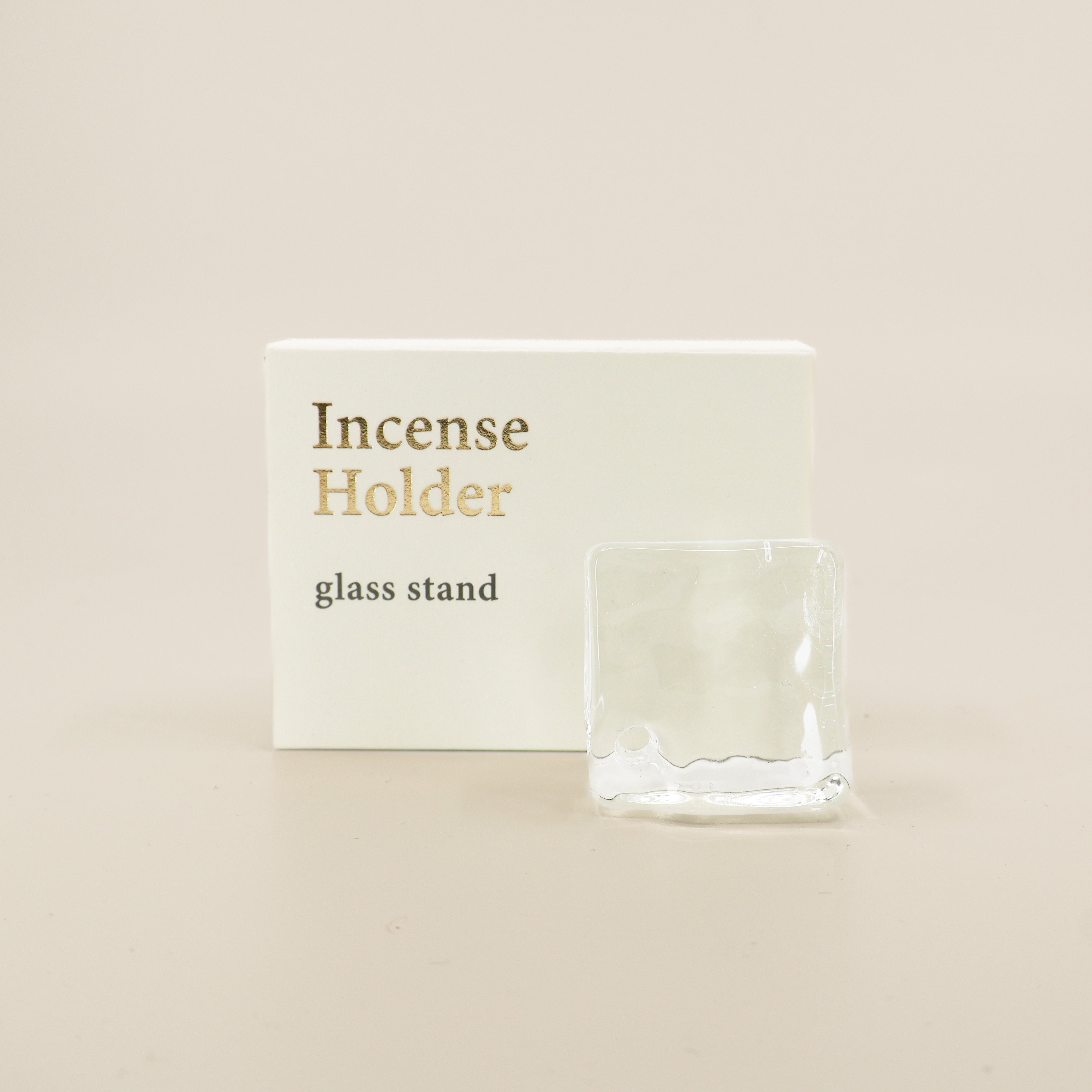 Clear glass incense holder