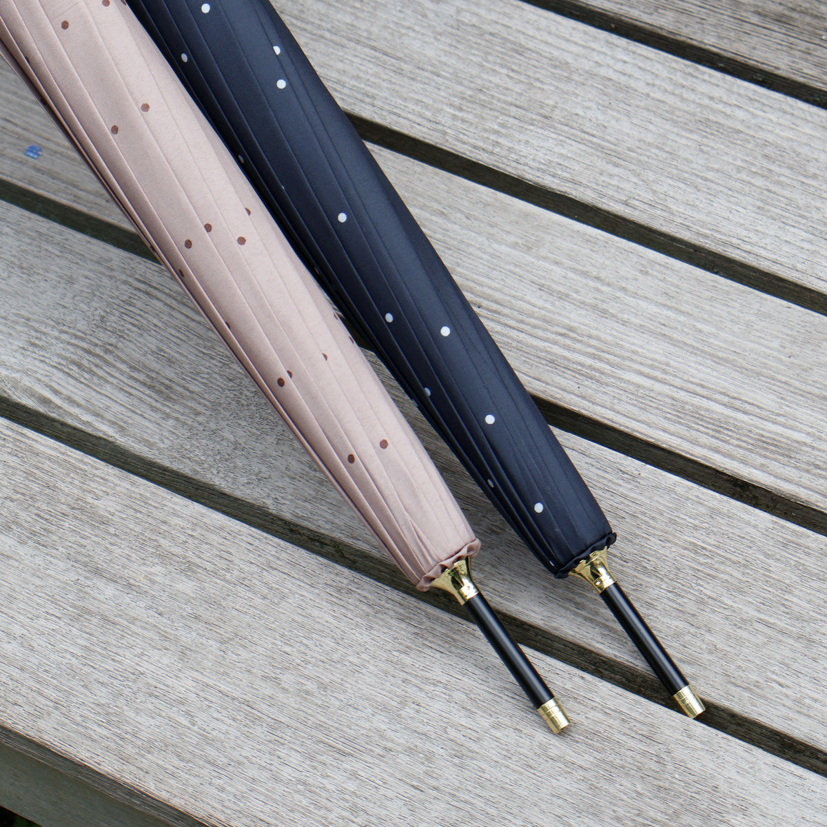 Polka dot umbrella - Brown or black