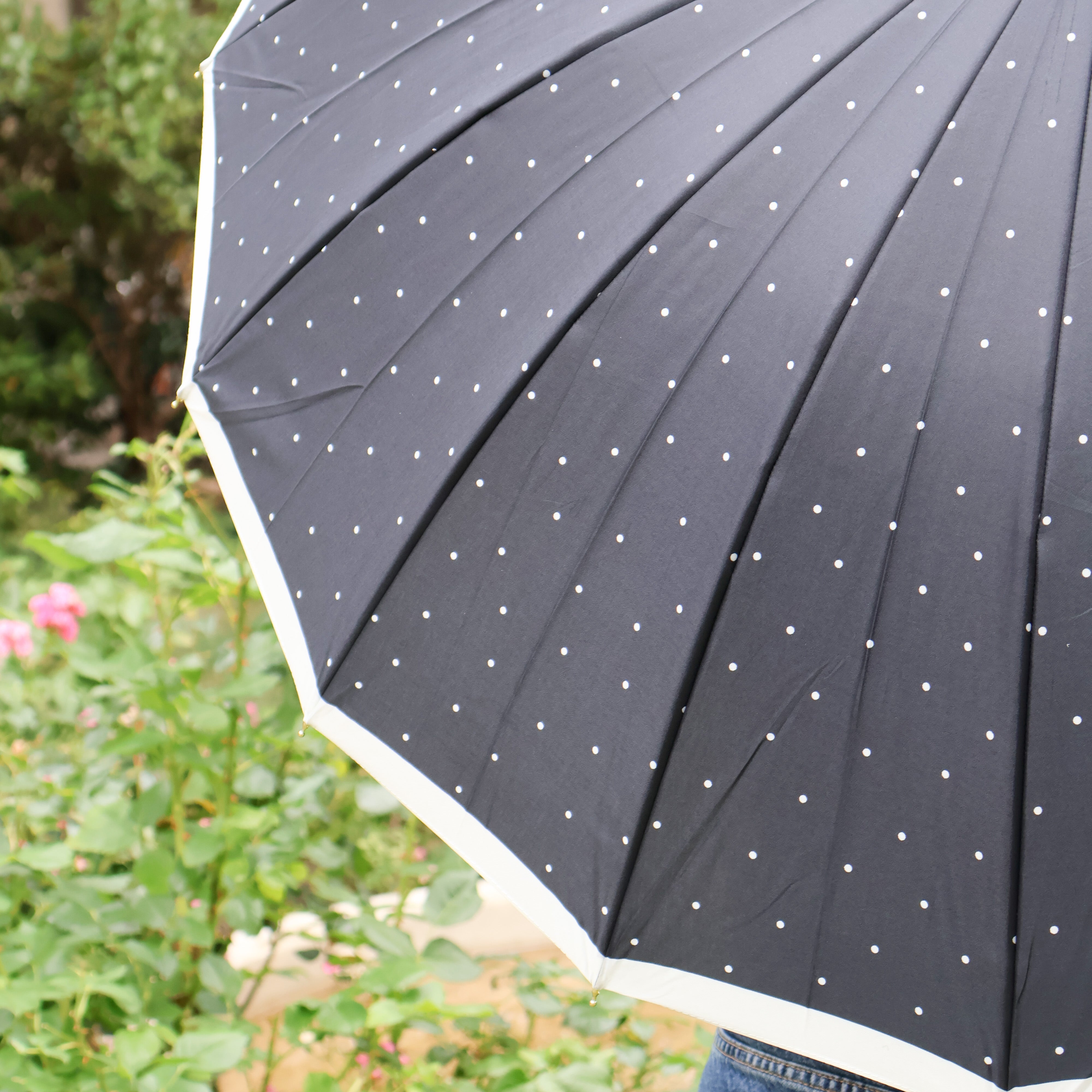 Polka dot umbrella - Brown or black