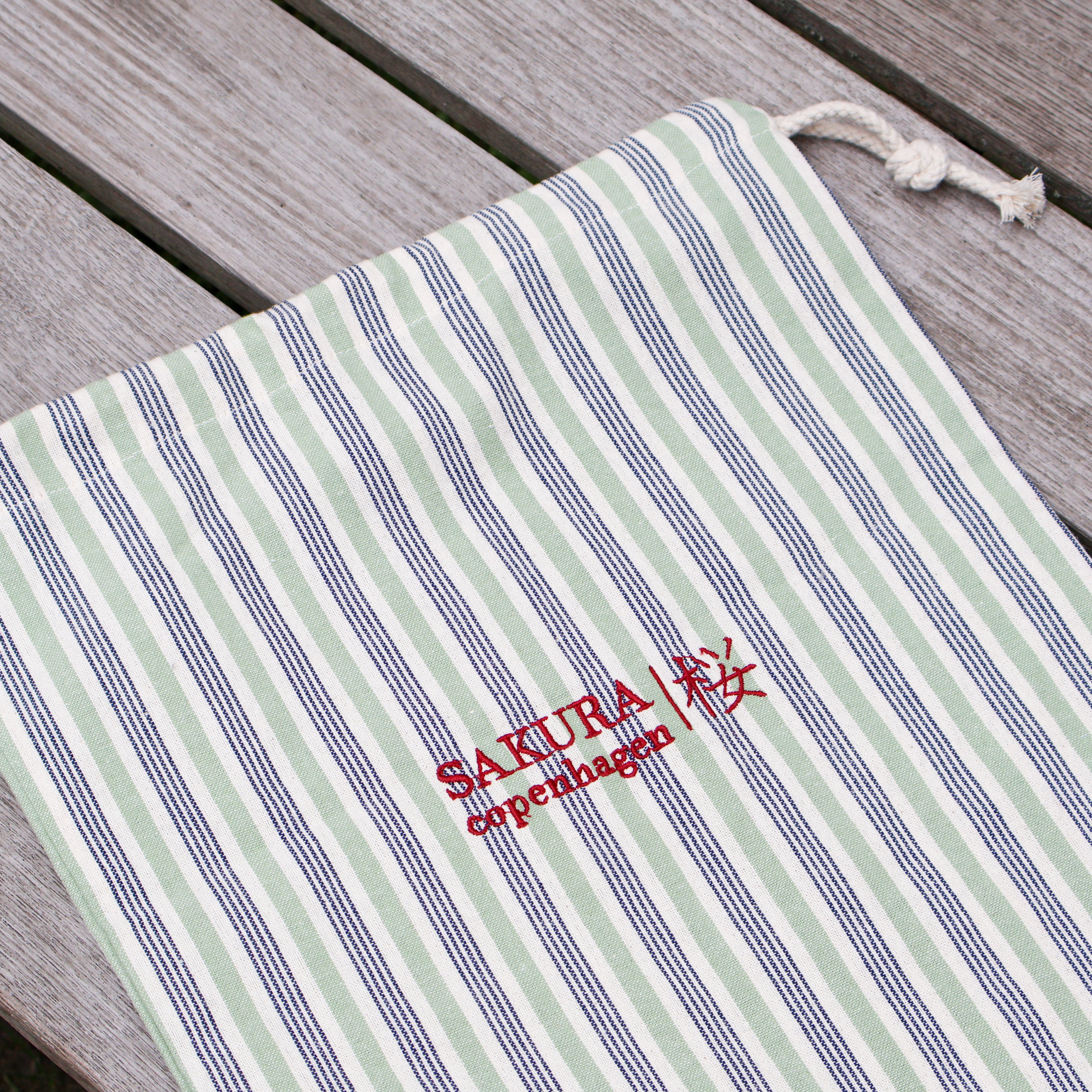 Sakura Copenhagen Tote Bag & Snorretrækspose - Striber
