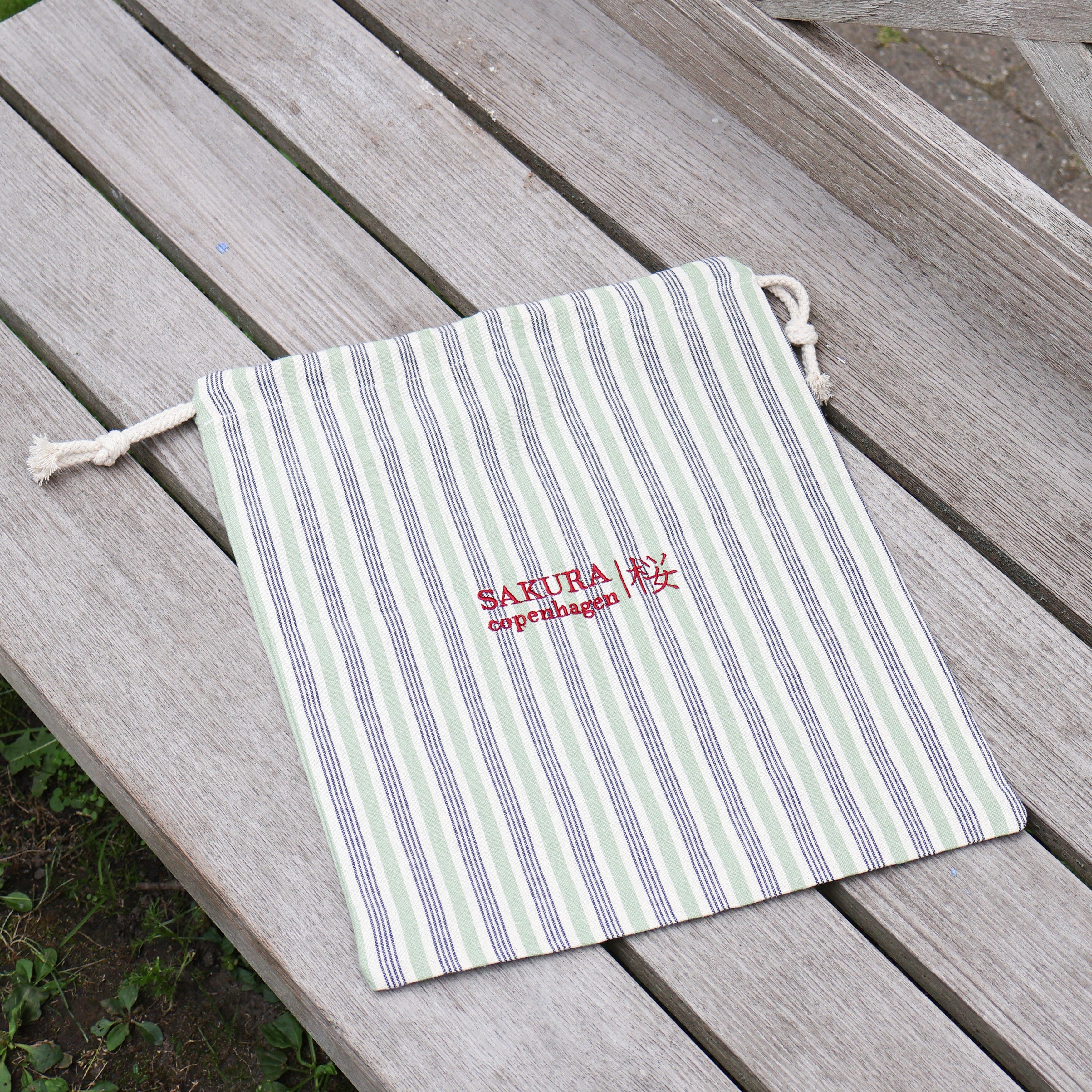 Sakura Copenhagen Tote Bag & Snorretrækspose - Striber