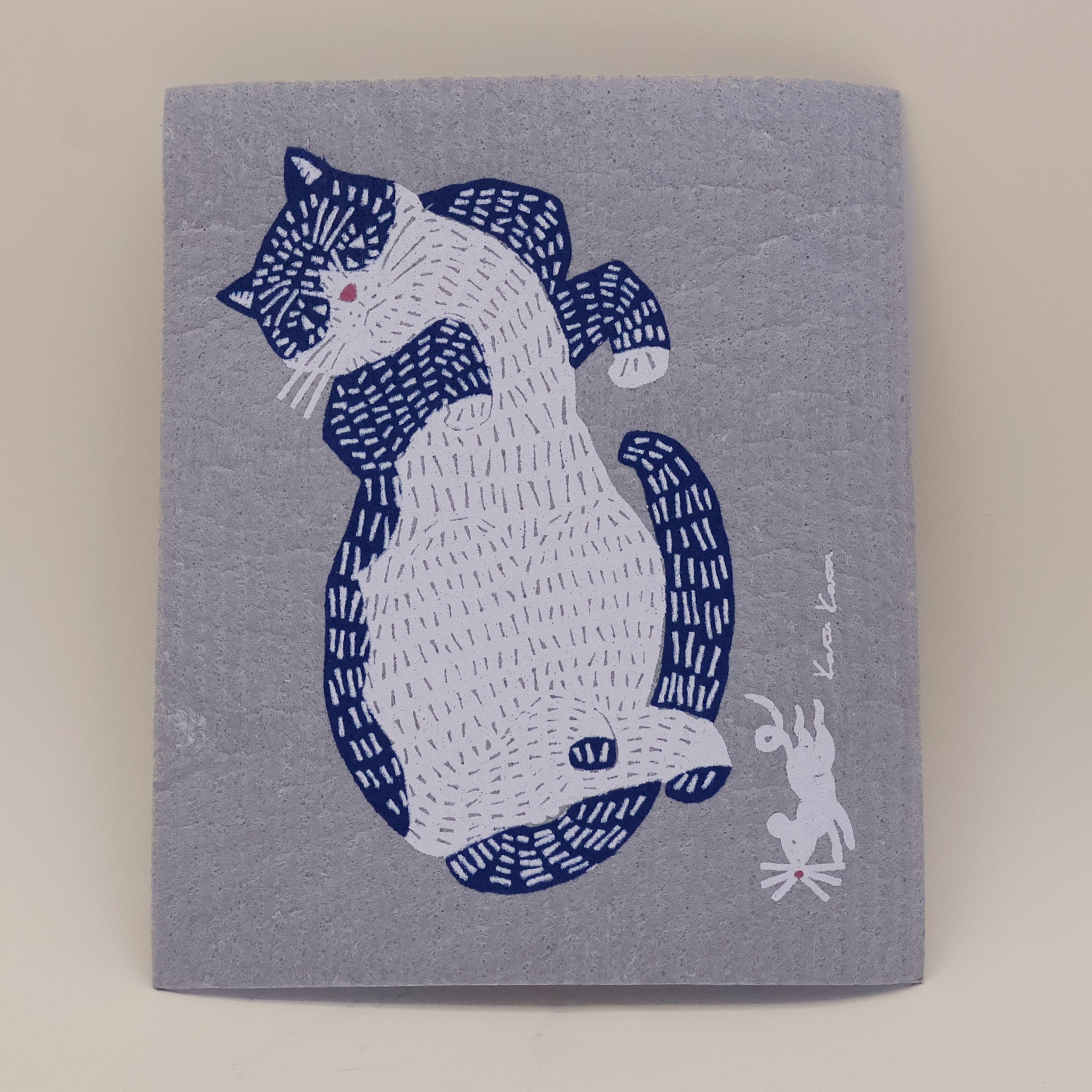 Dishcloth with cat