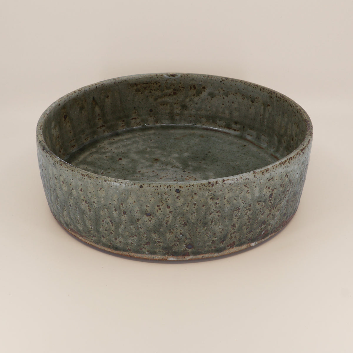 Kōyō dish with green glaze