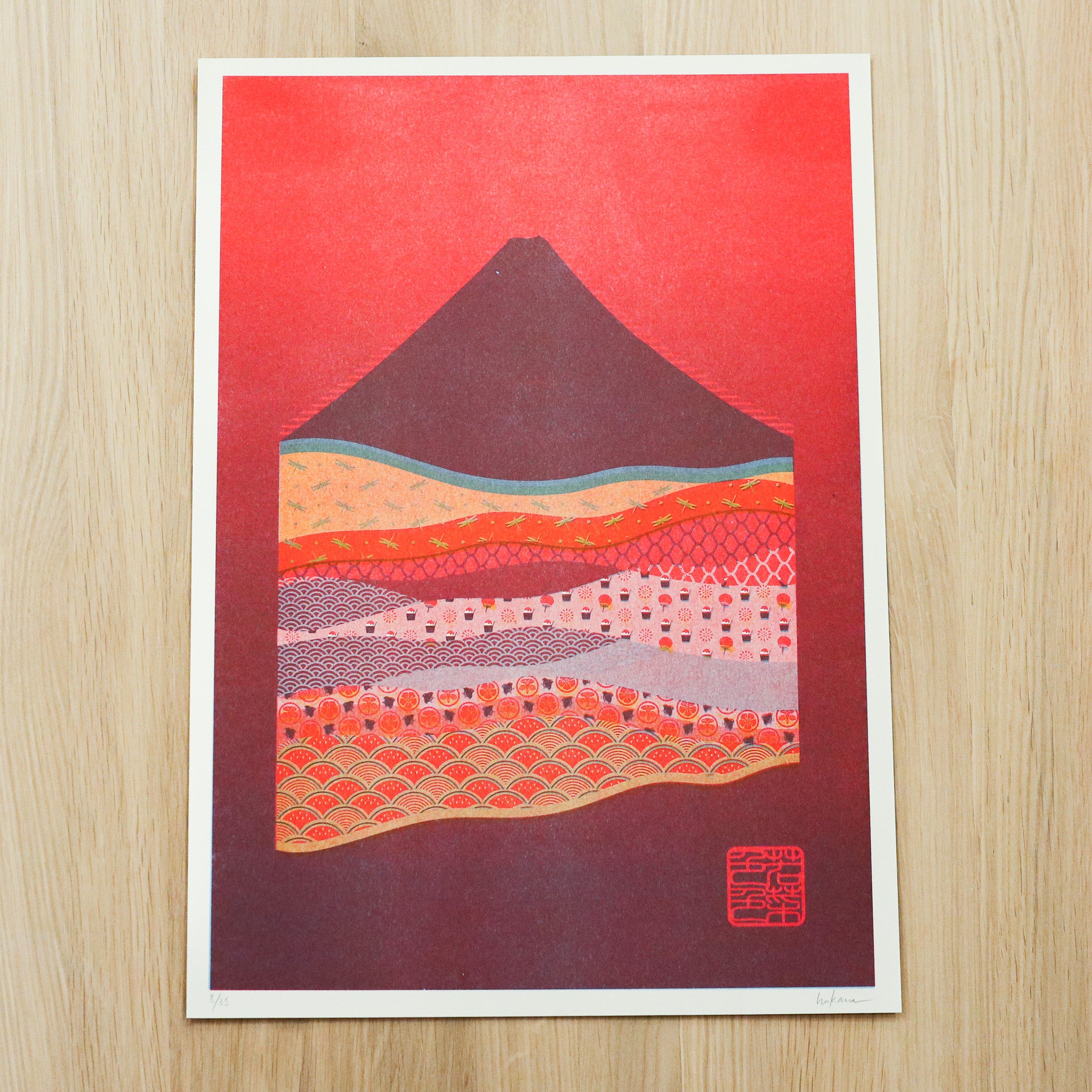 Billede rød Fuji in Summer