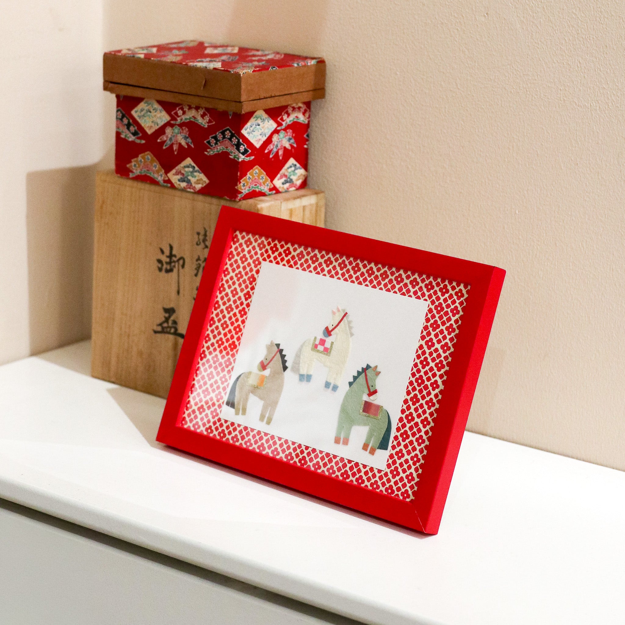 Unika billeder med tre hester (to varianter) - A5