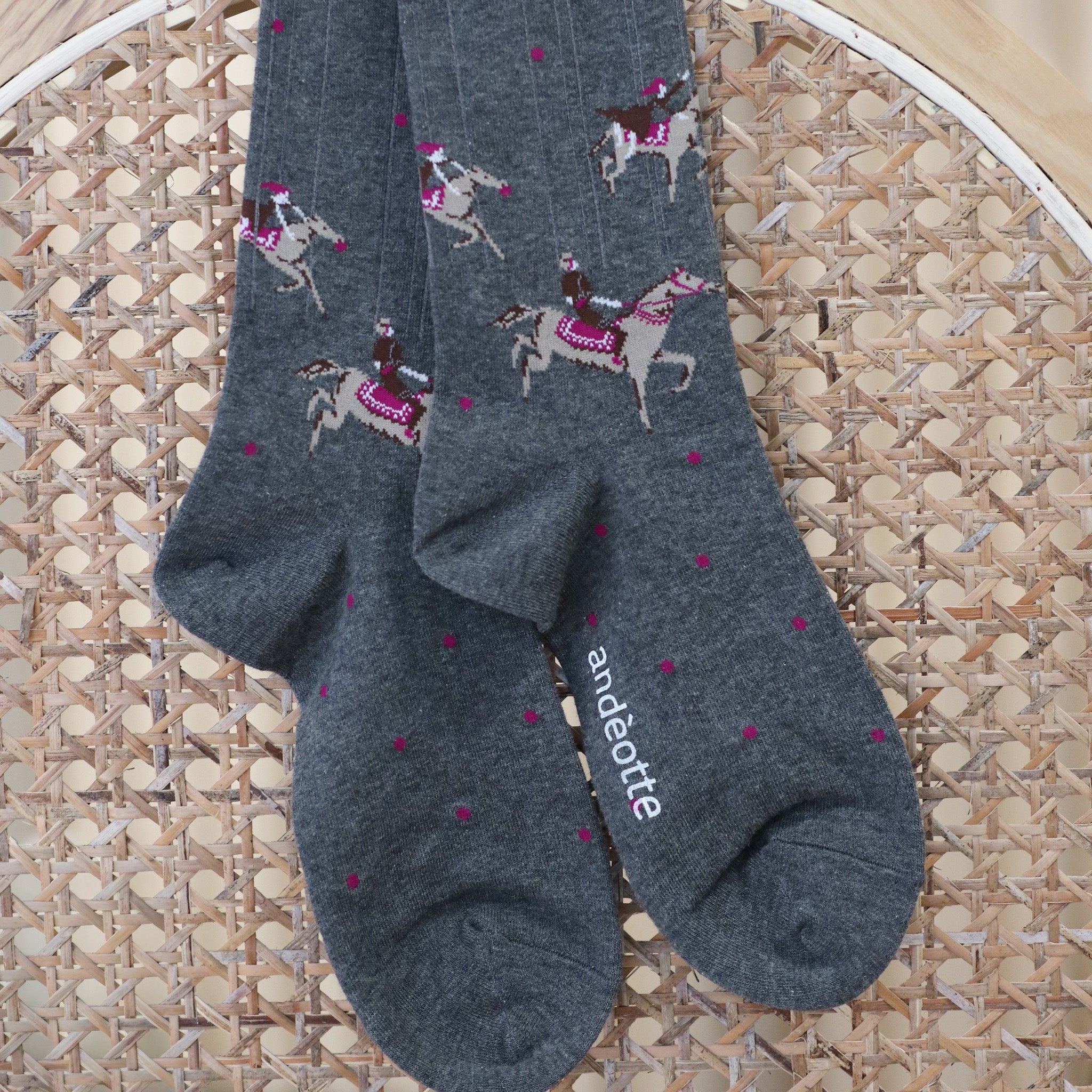 andè knæstrømper - med hest (flere varianter)