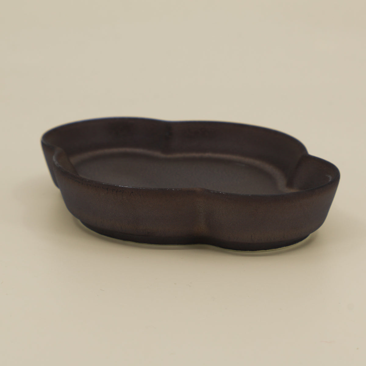 Organic Ceramic Bowl in Bronze Glaze