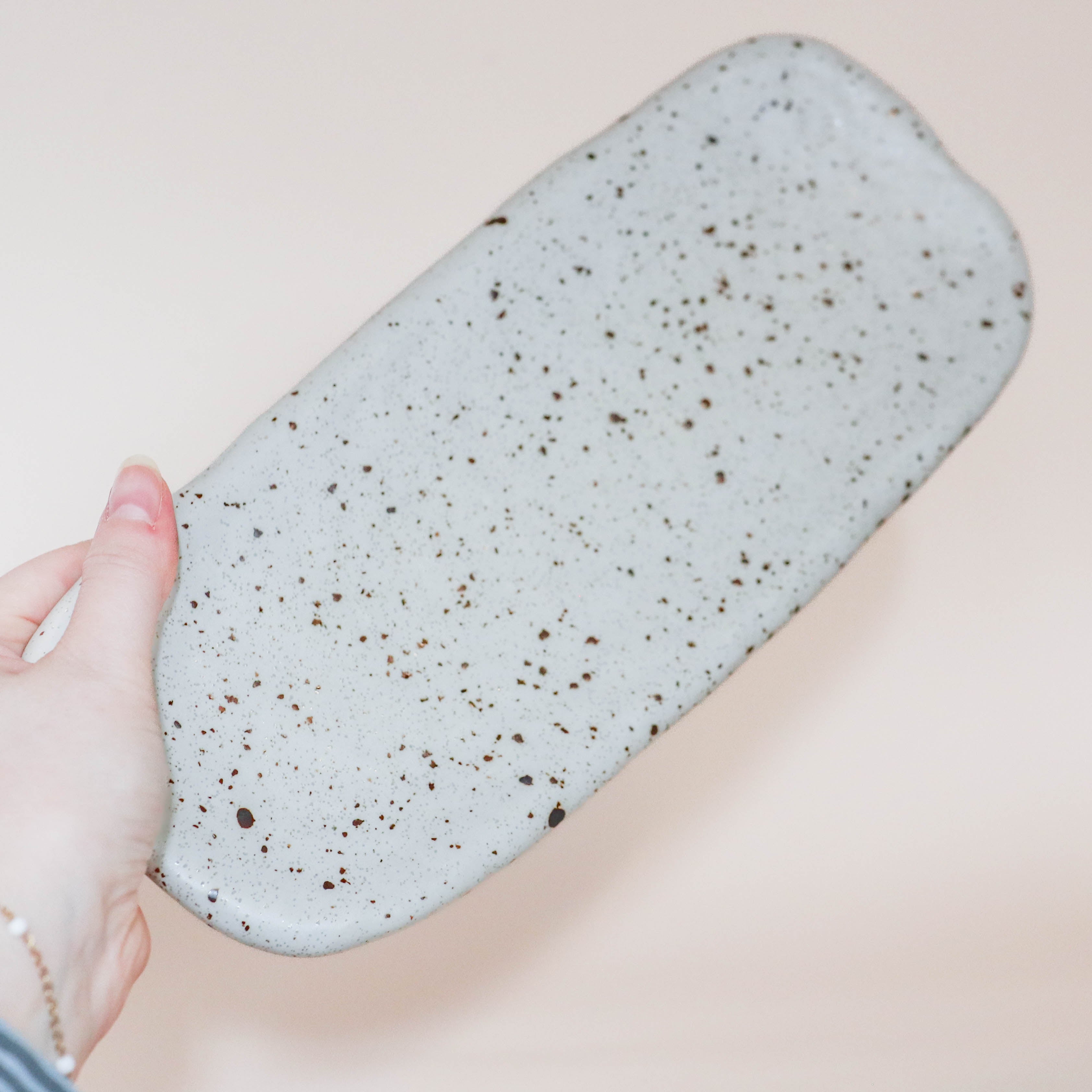 (Missing price, quantity) Oblong dish with brown embers - Long