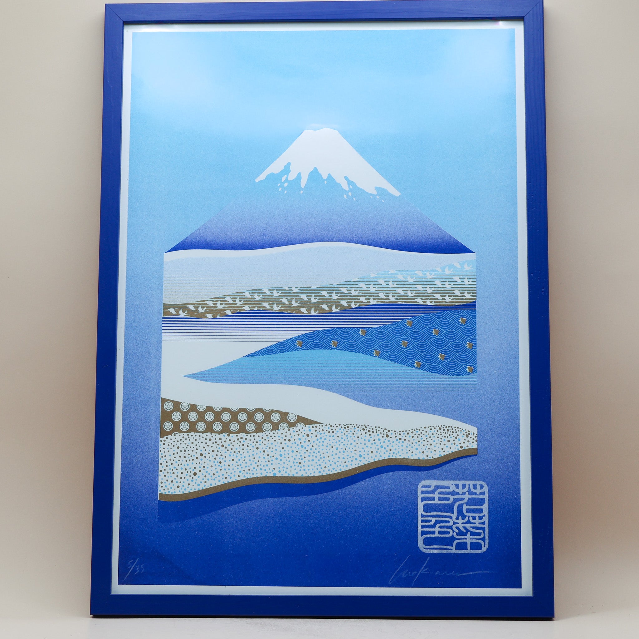 Image blue Fuji in Winter