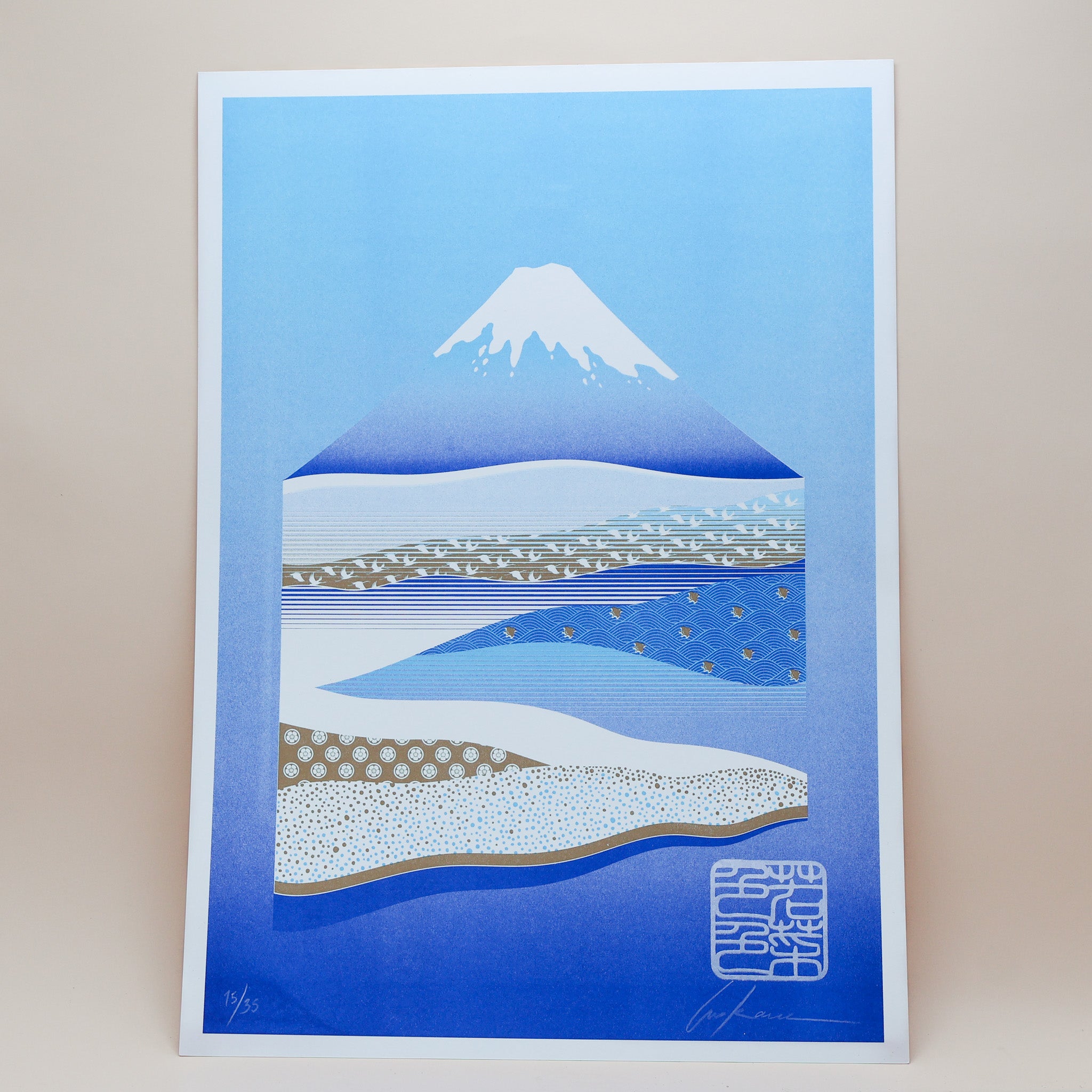 Image blue Fuji in Winter