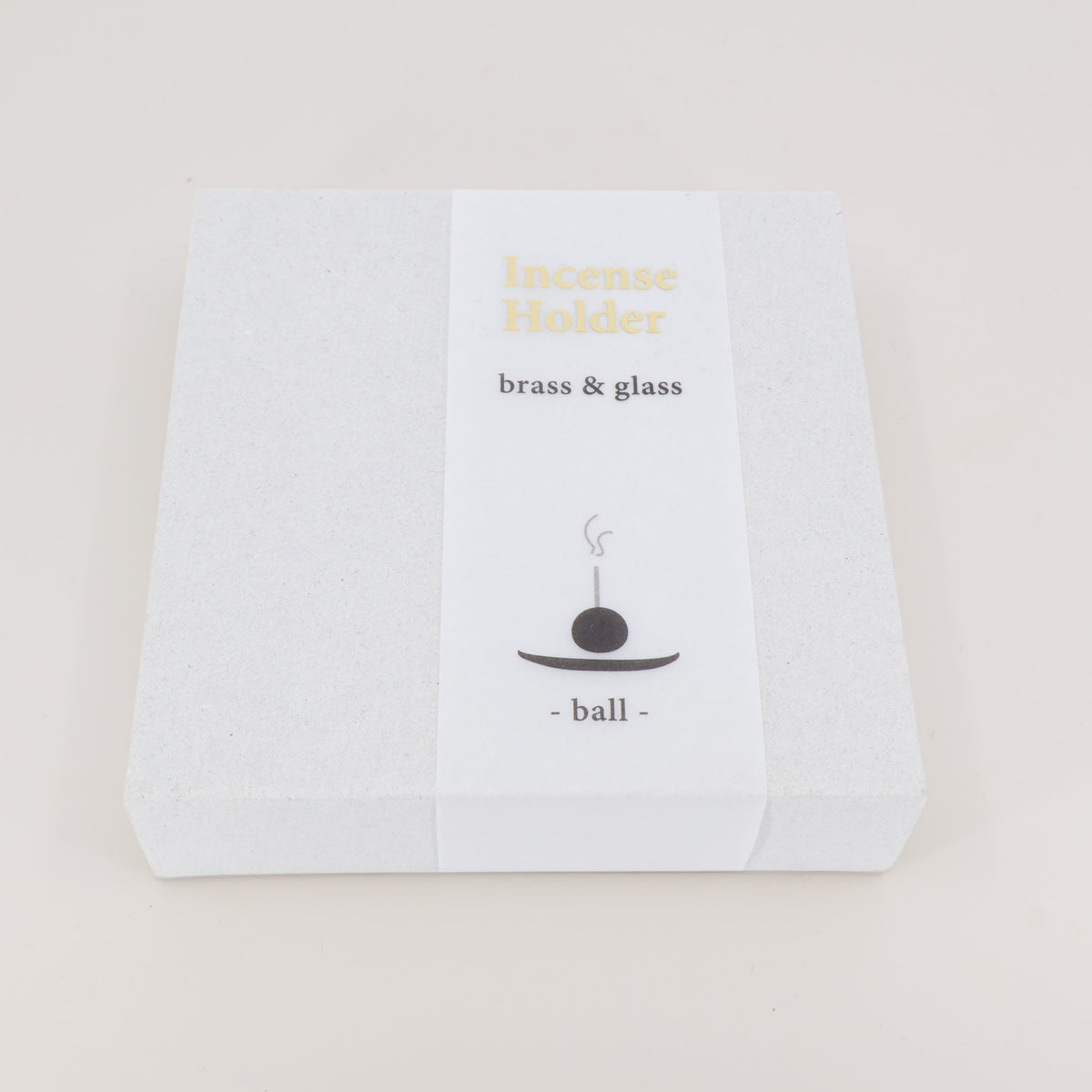 Holder til røgelse - Glas og messing / Ball