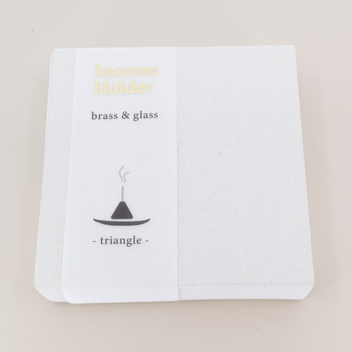 Holder til røgelse - Glas og messing / Triangle