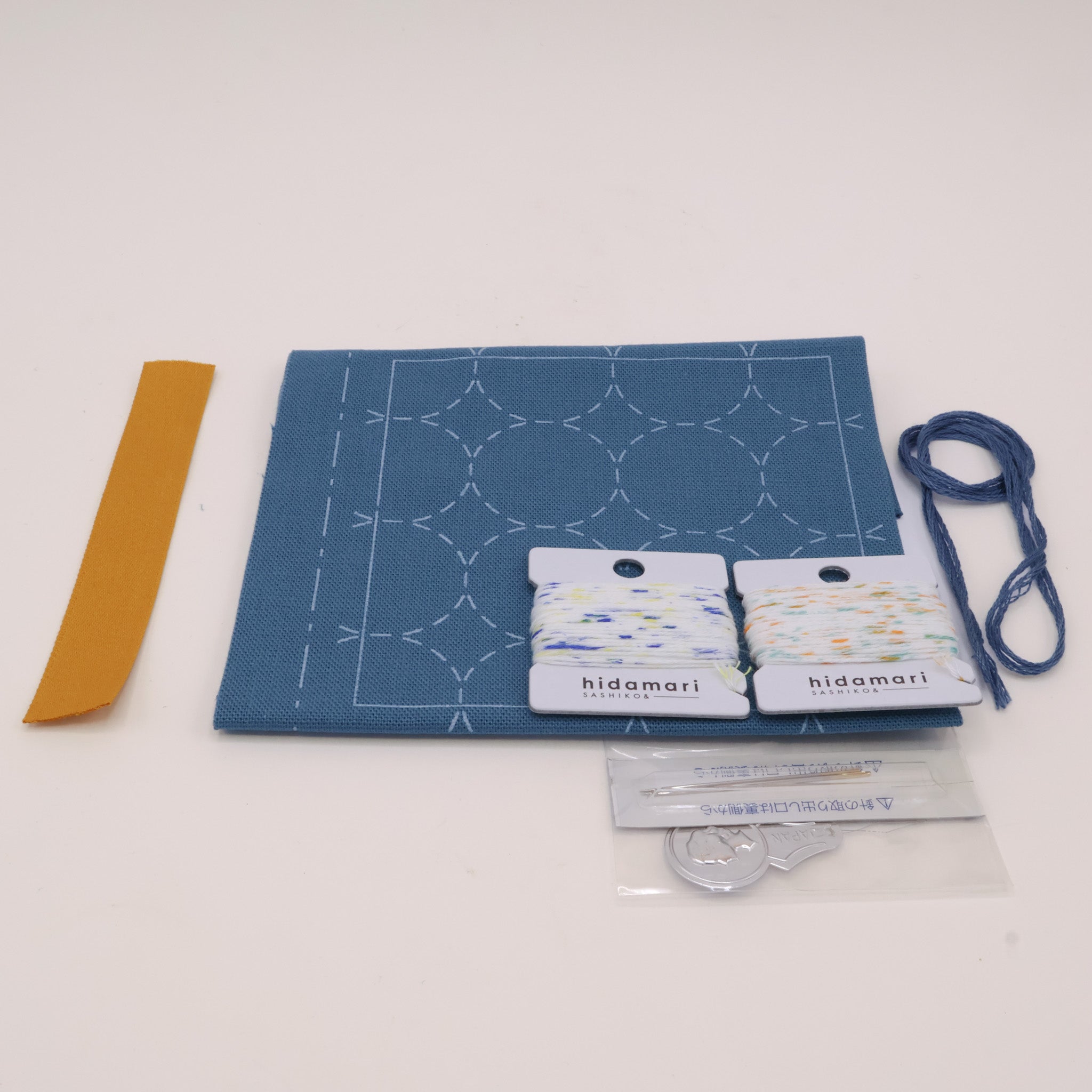 Sashiko embroidery set 2 coasters