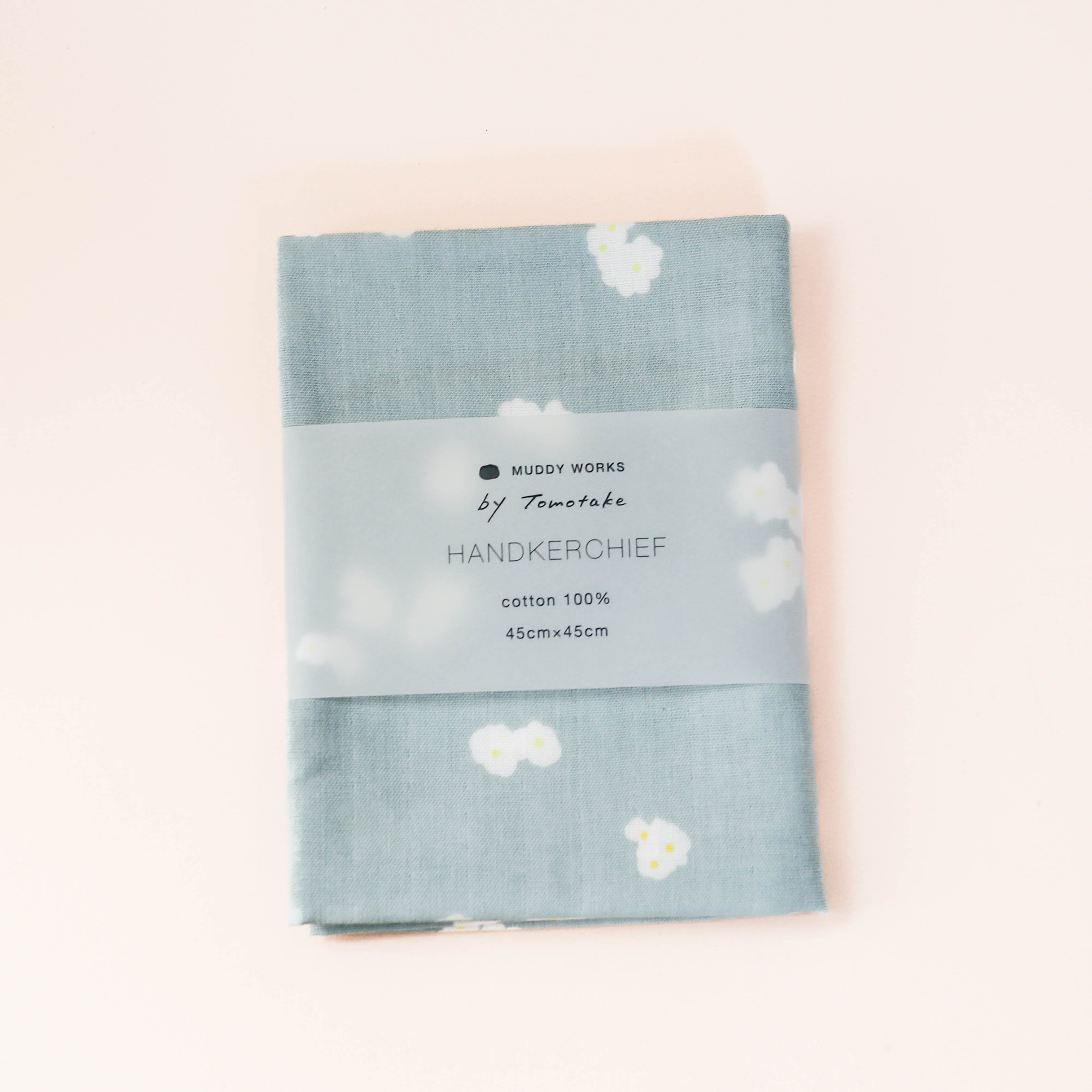 Handkerchief with small white flowers (Scarf)