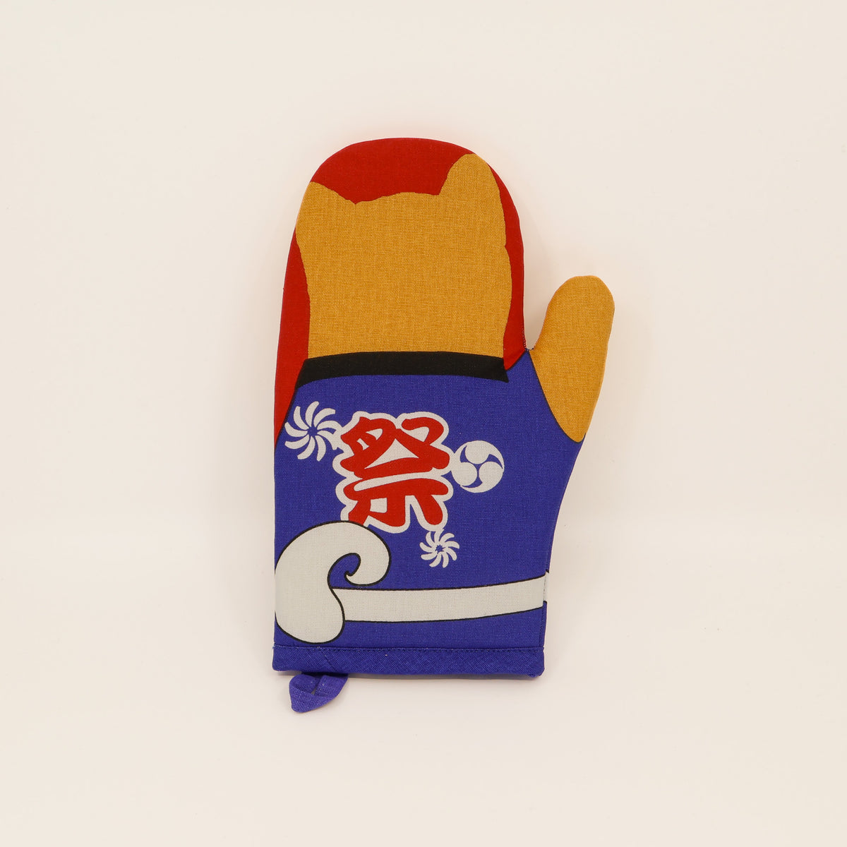 BBQ mitt with cat in kimono
