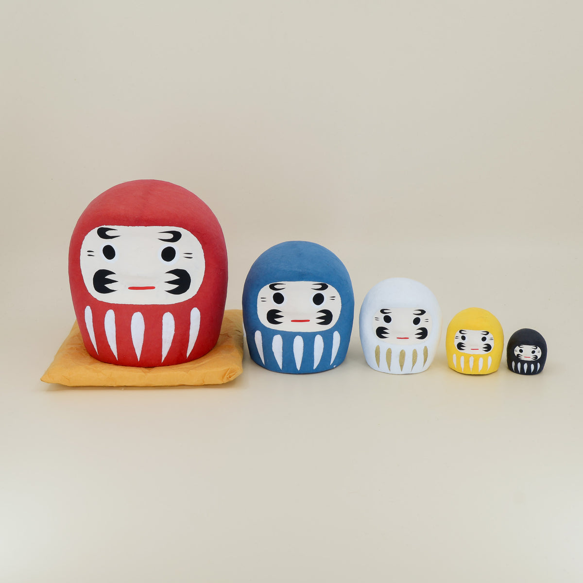 Daruma babushka in different colors