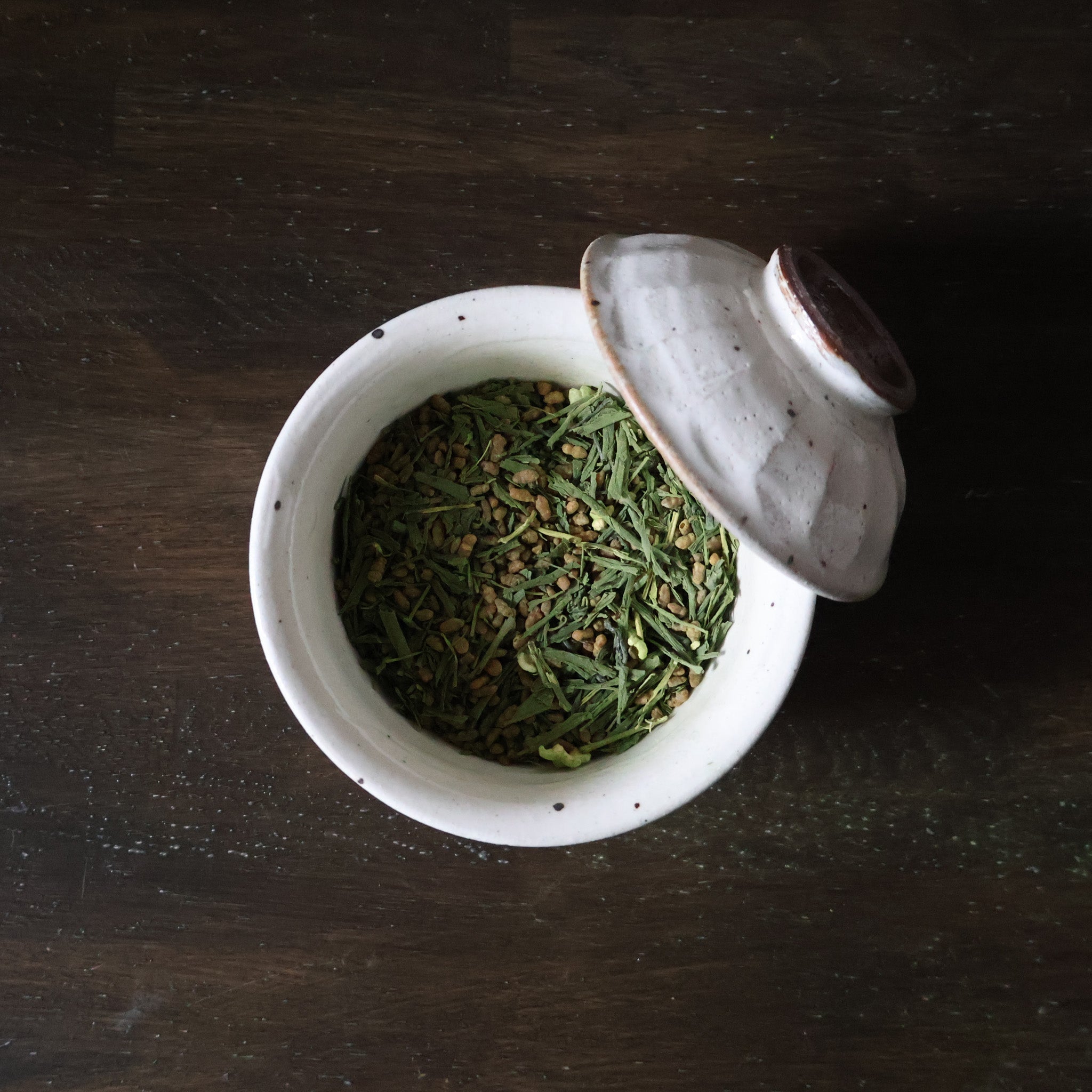 Horii Genmaicha green tea with roasted brown rice