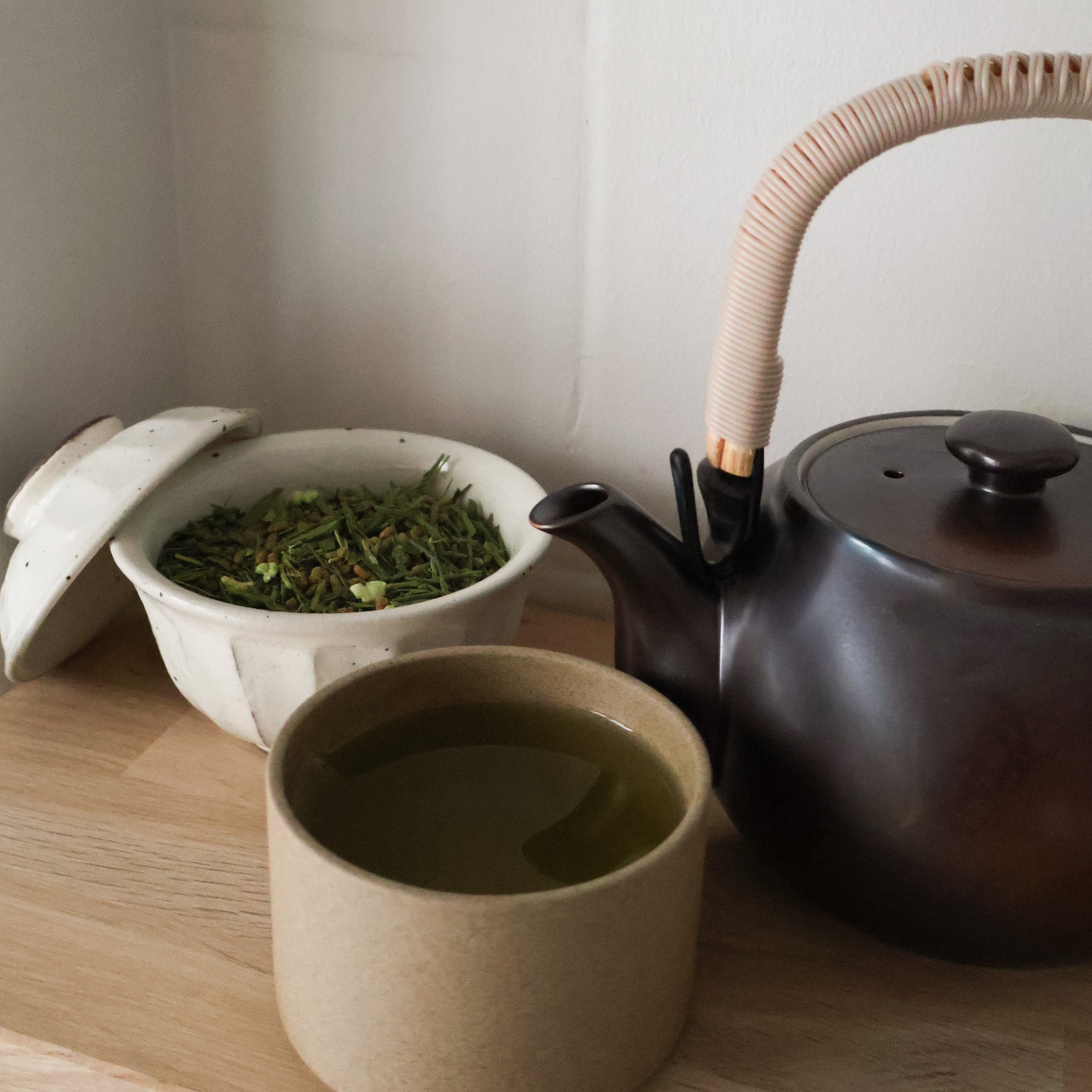 Horii Genmaicha green tea with roasted brown rice