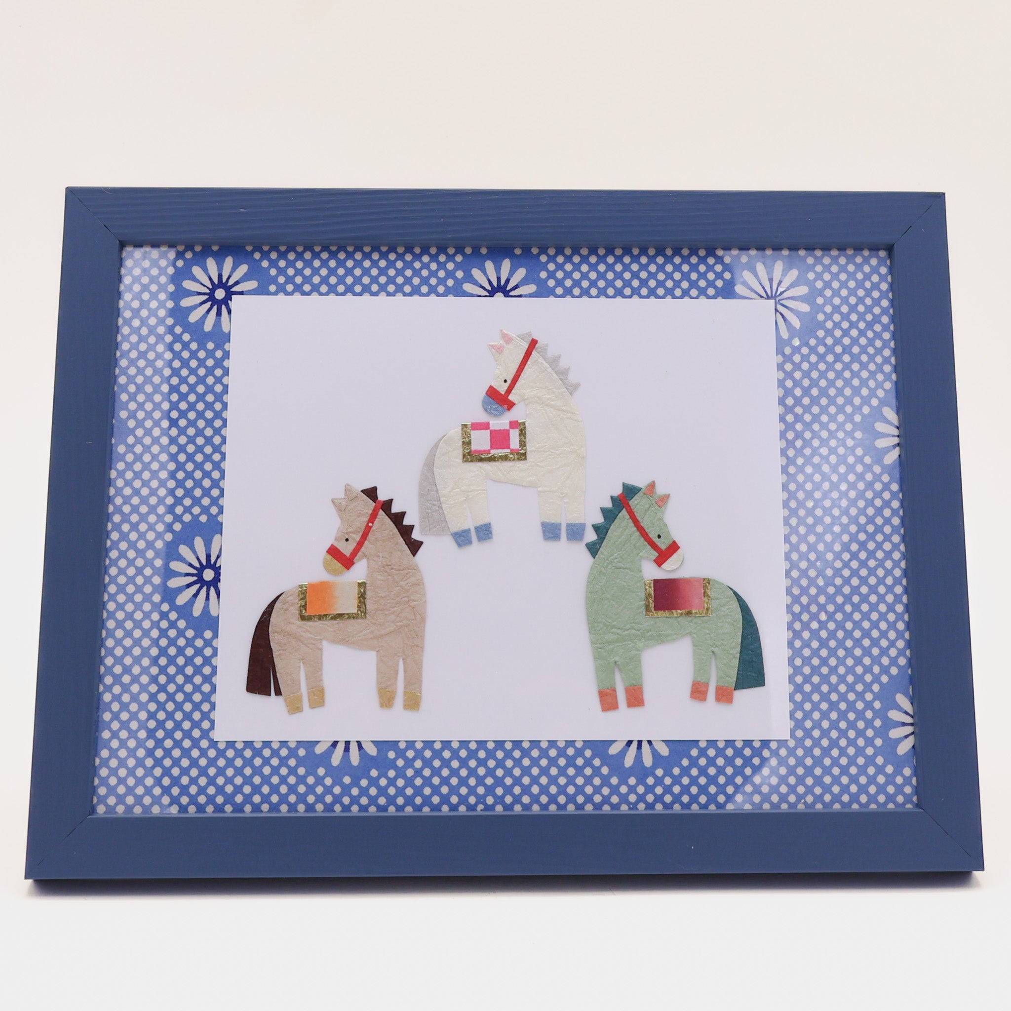 Unique horse picture - blue