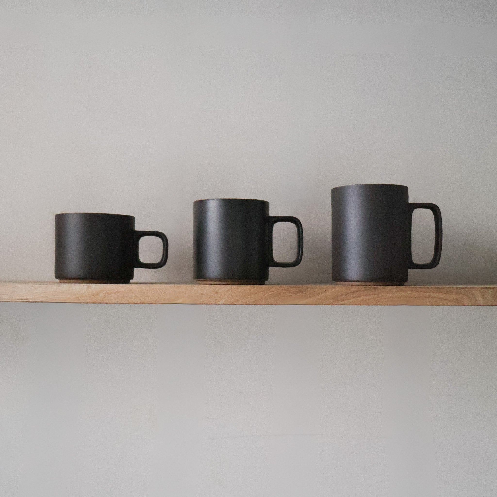Hasami Porcelain - Cups with handle // Matte black
