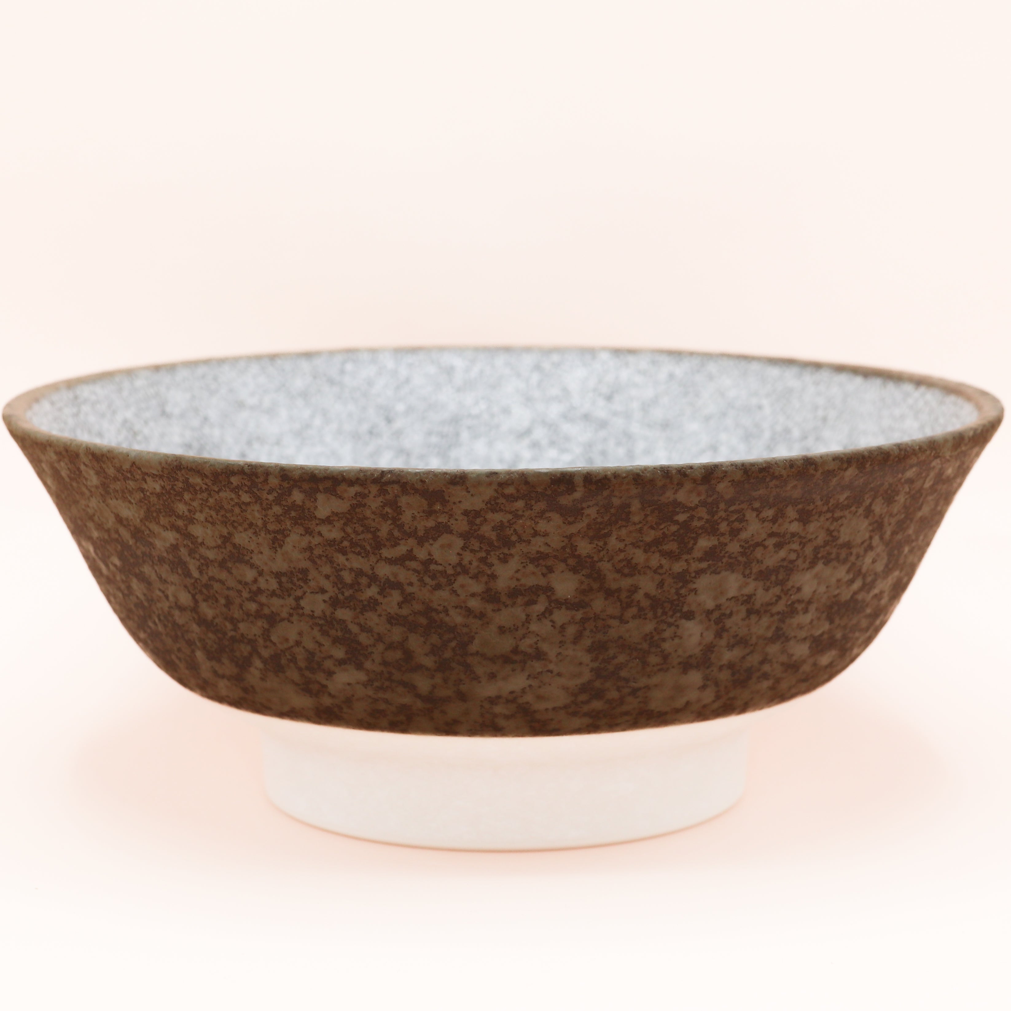 Ramen bowl grey/brown with cracked pattern