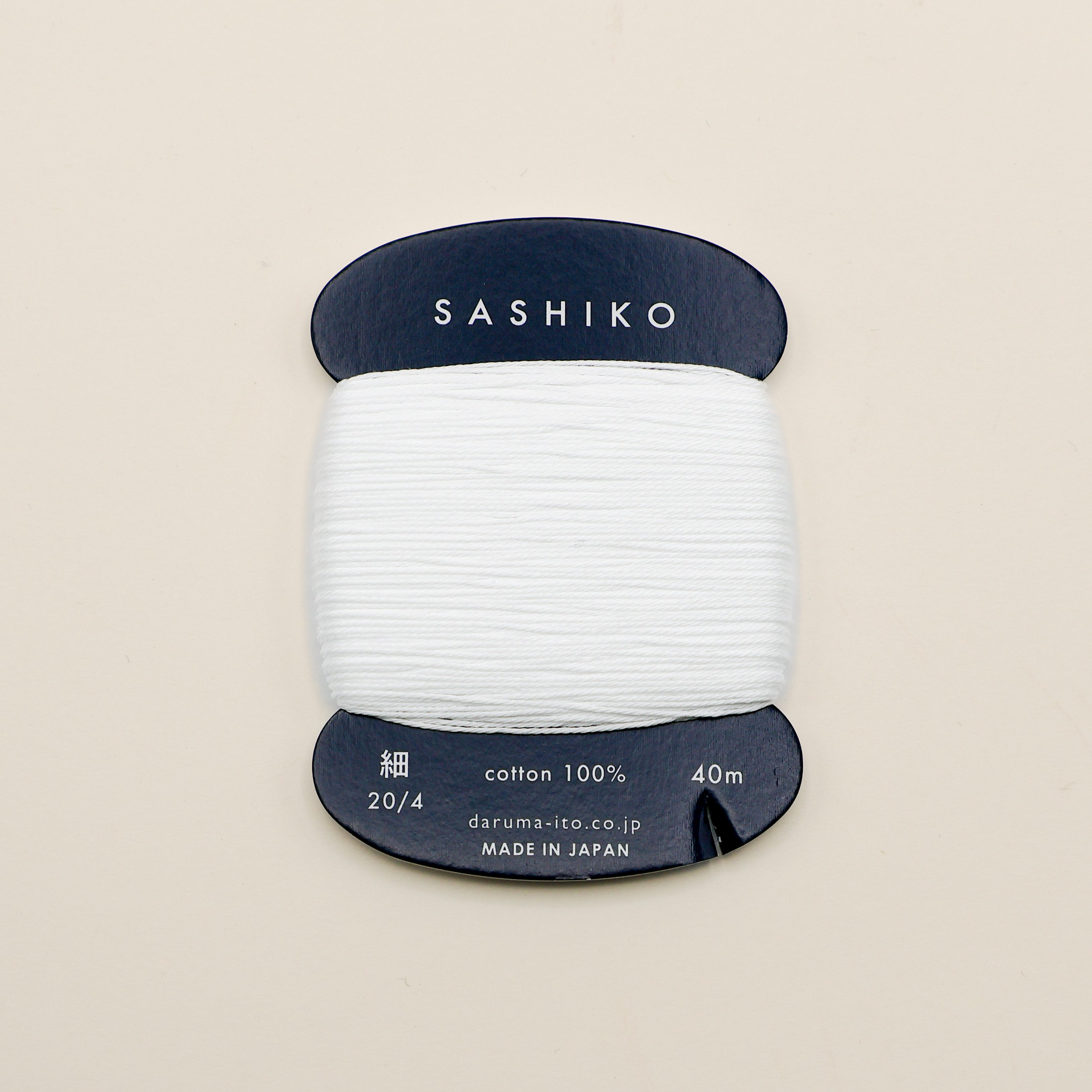 Sashiko tråd fra Daruma - Hvid / 201