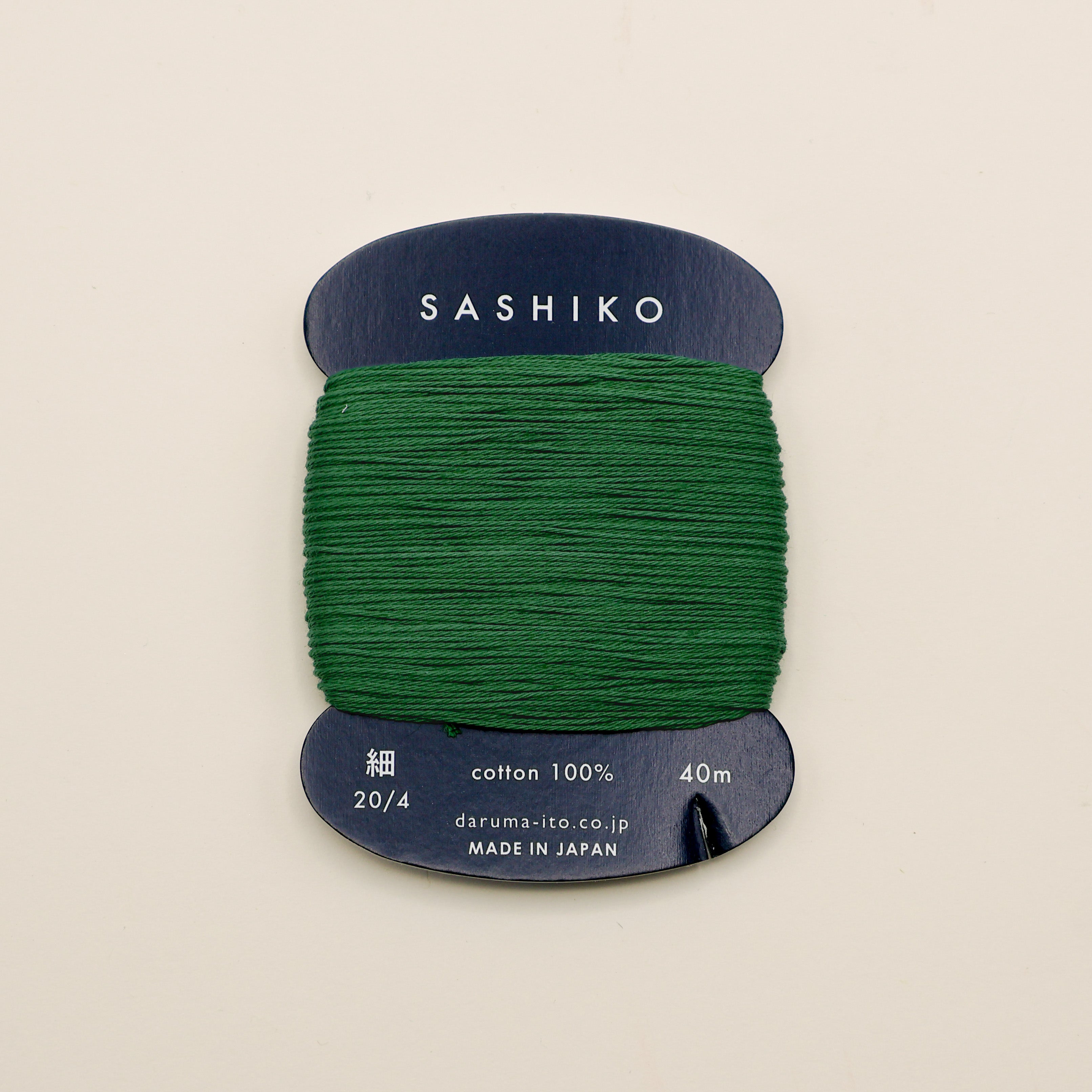 Sashiko tråd fra Daruma - Mørk grøn / 208