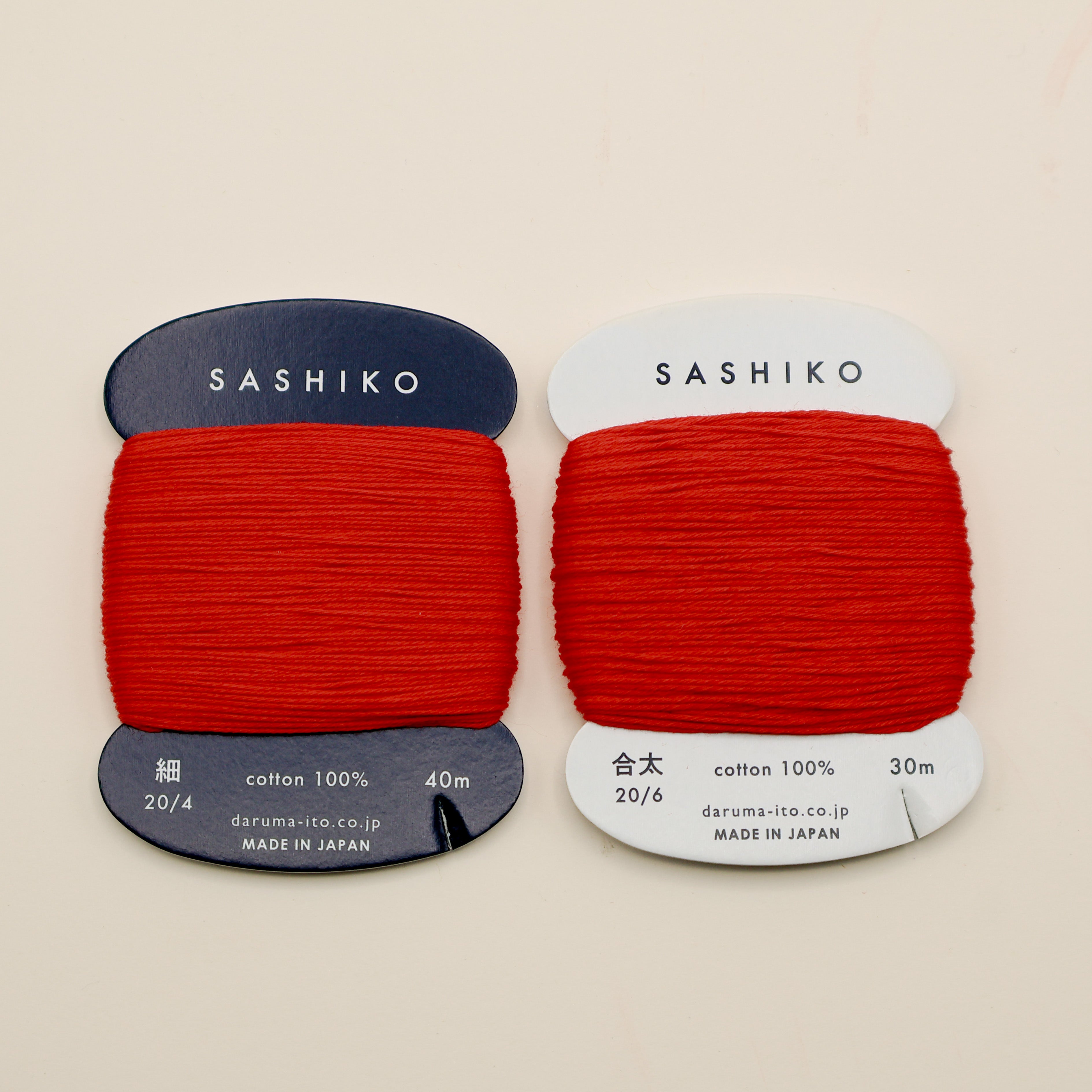 Sashiko tråd fra Daruma - Rød / 213