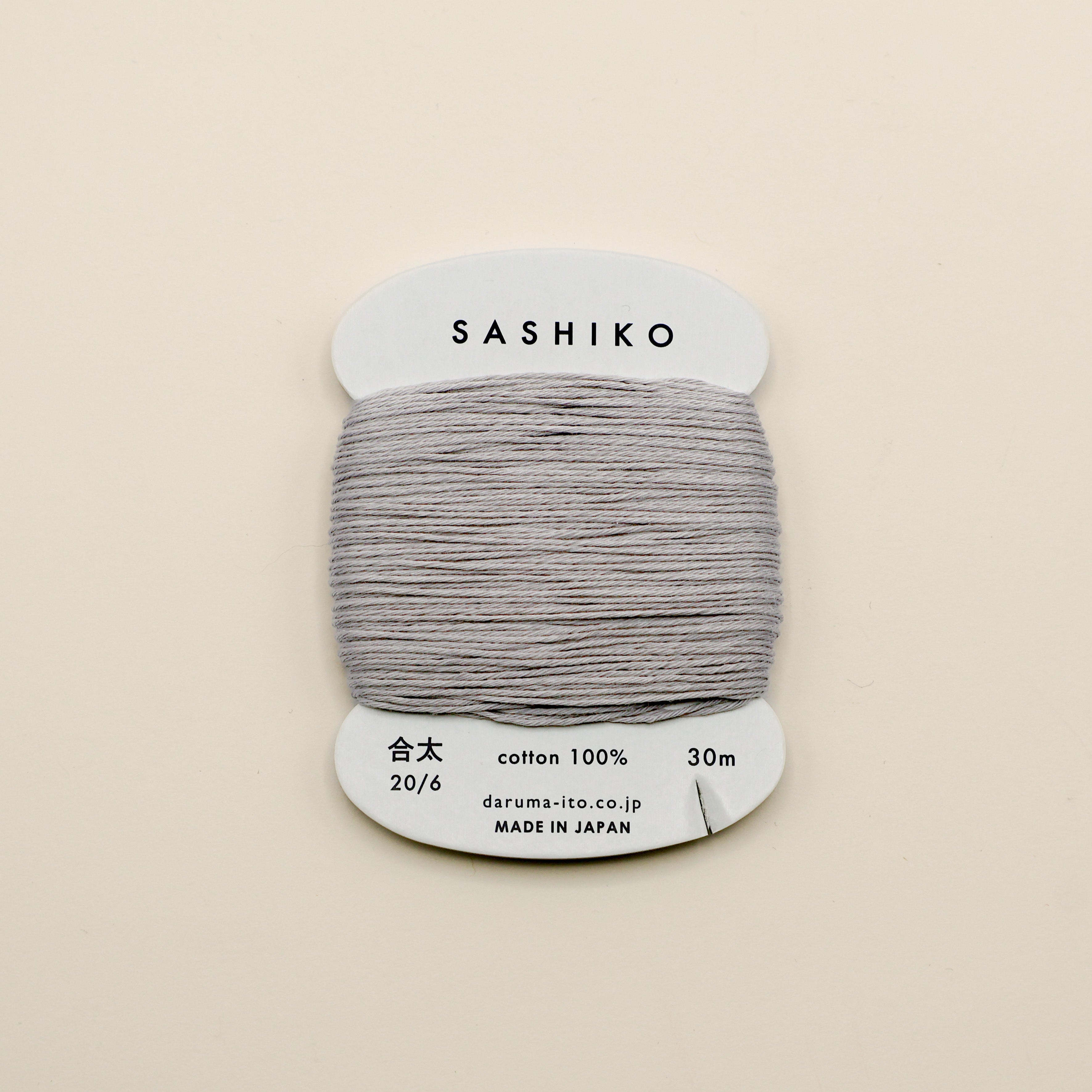 Sashiko tråd fra Daruma - Grå / 217