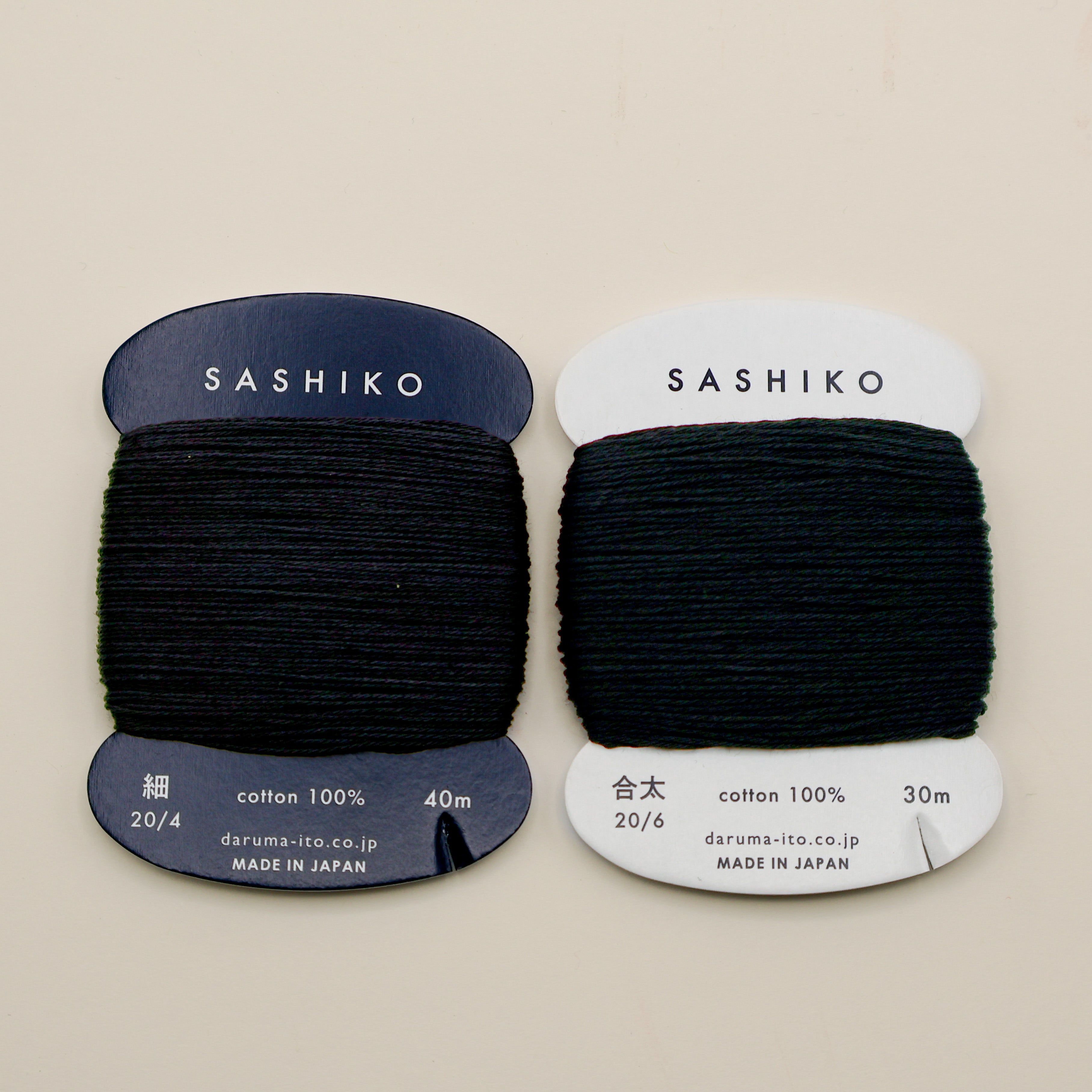 Sashiko tråd fra Daruma - Sort / 219