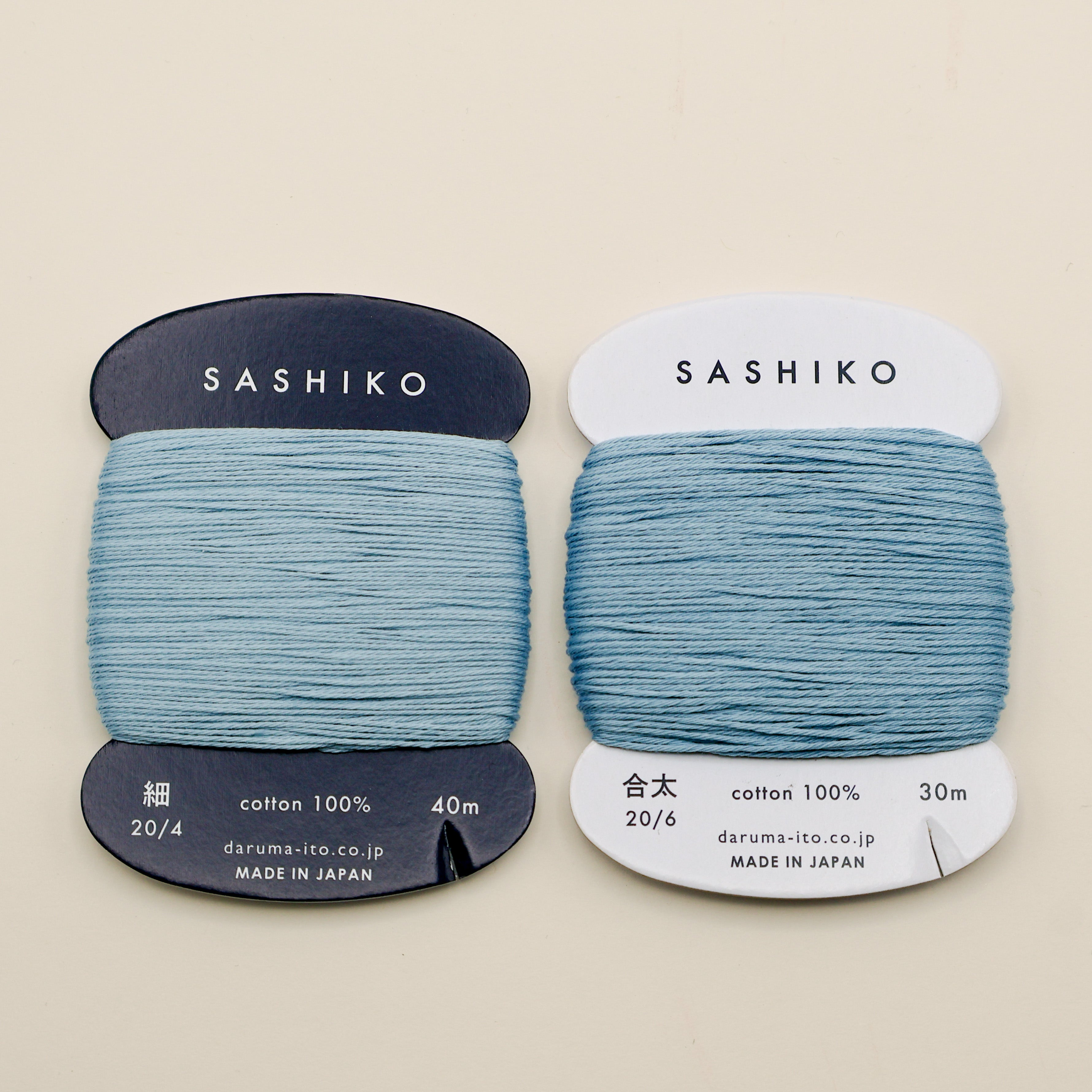 Sashiko tråd fra Daruma - Støvet lyseblå / 226