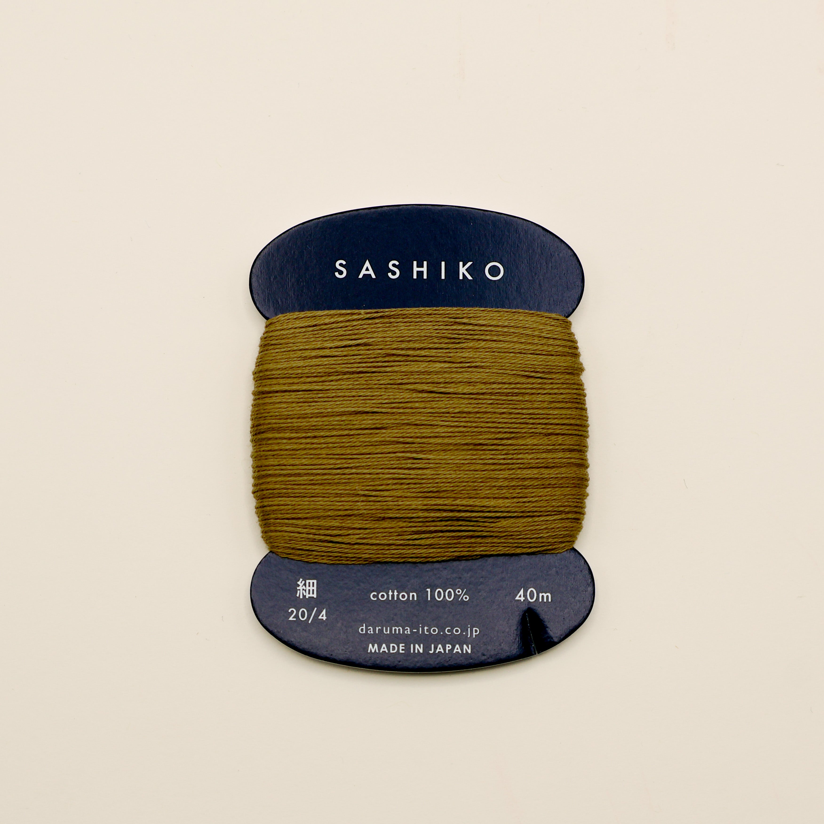 Sashiko tråd fra Daruma - Oliven grøn / 228