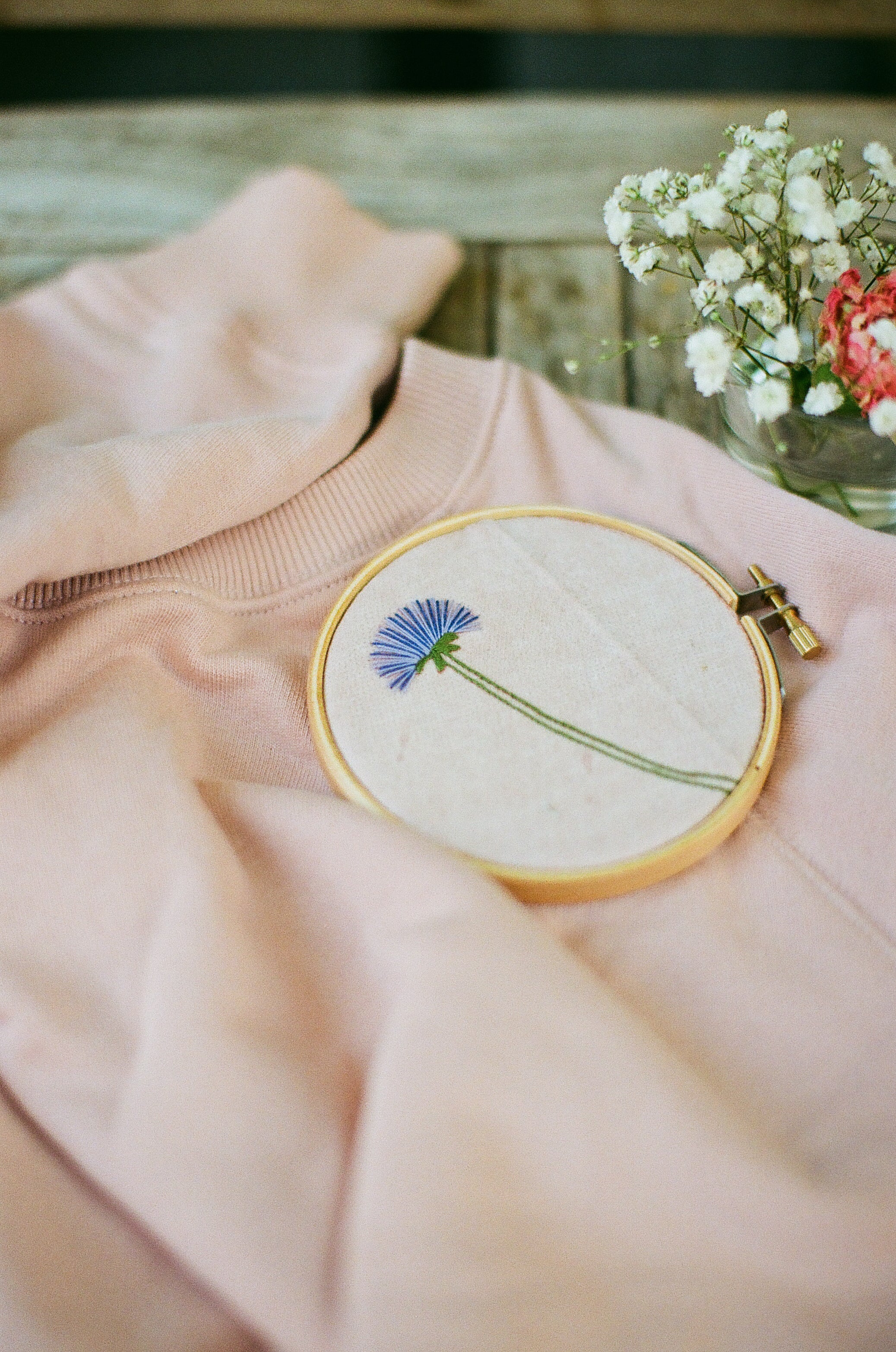 Broderikit Kornblomst