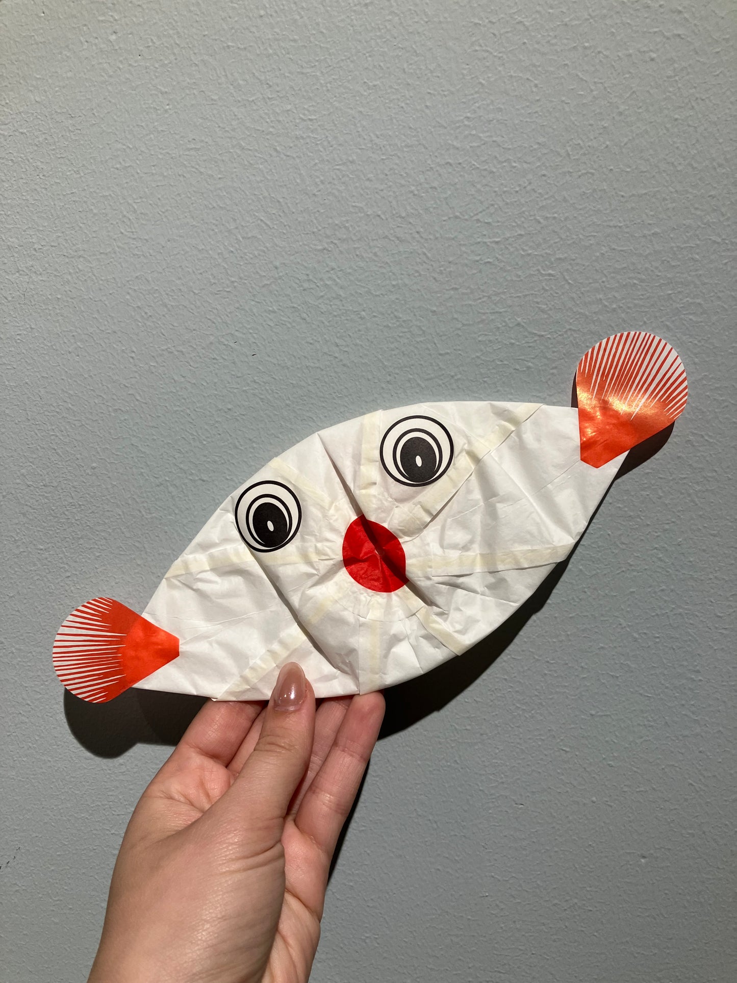 Papirballon - hvid slørfisk (stor)