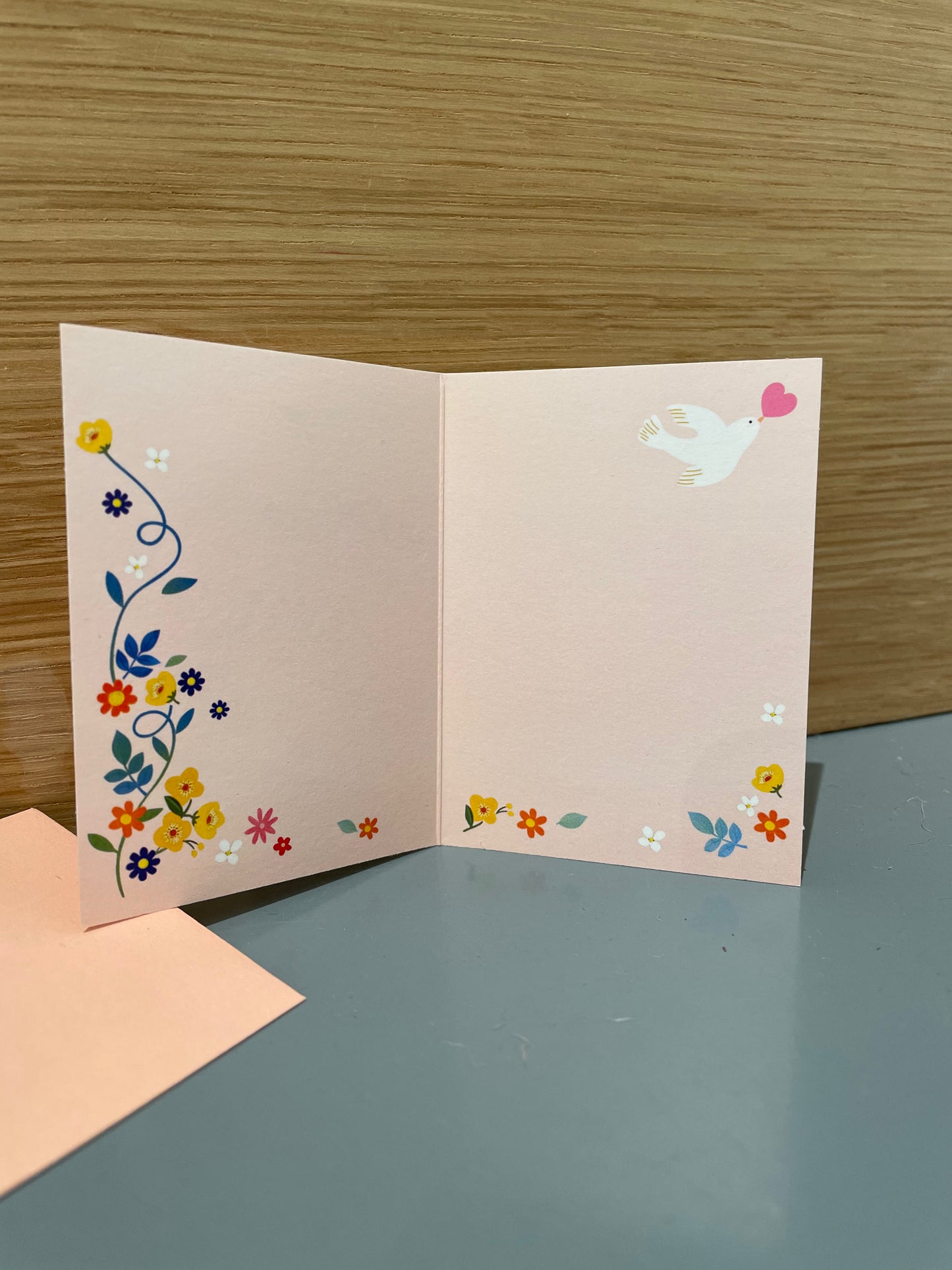 Japansk takkekort - kuvert fyldt med blomster