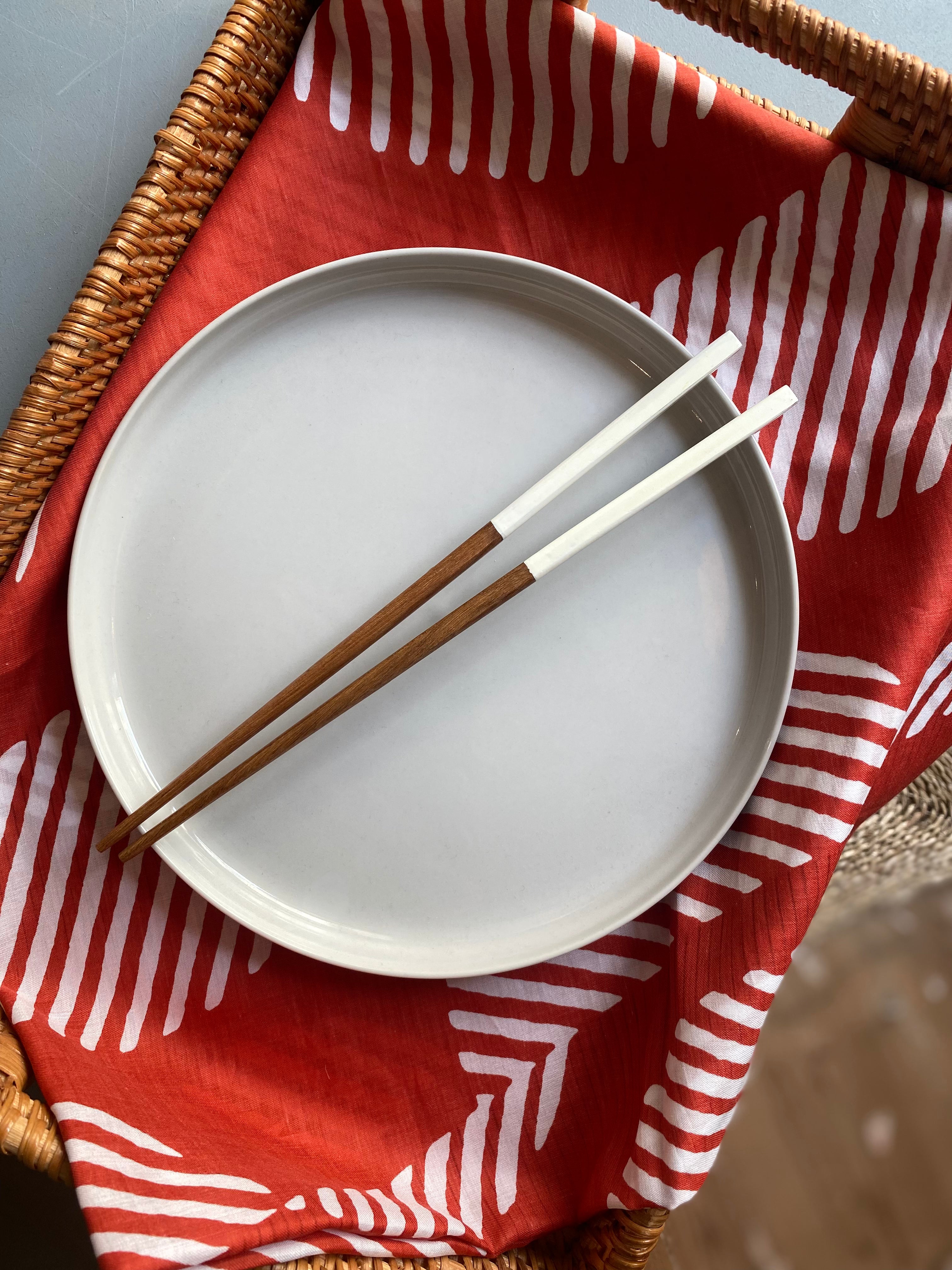 Chopsticks in dark wood