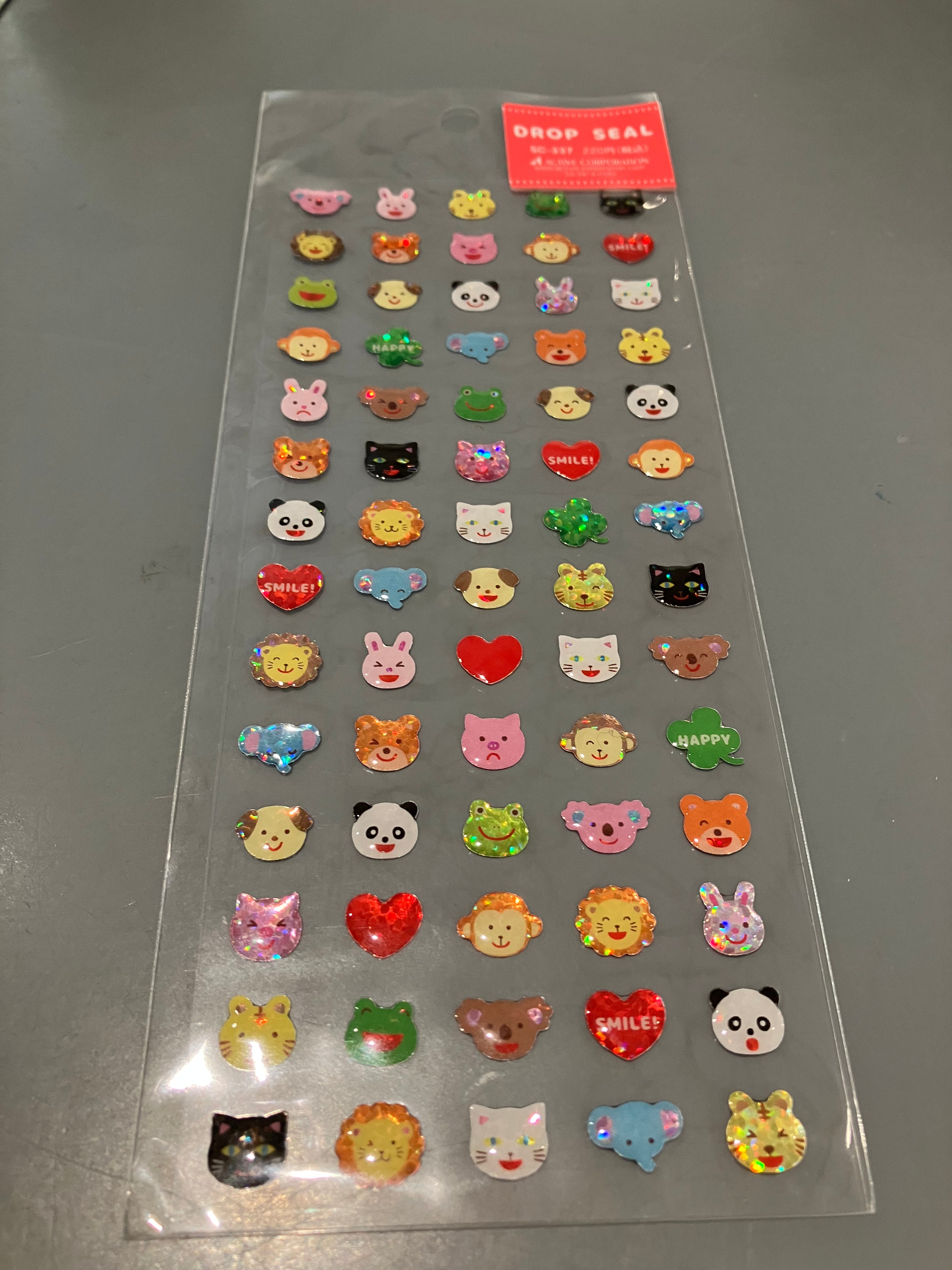 Stickers - glitter animals