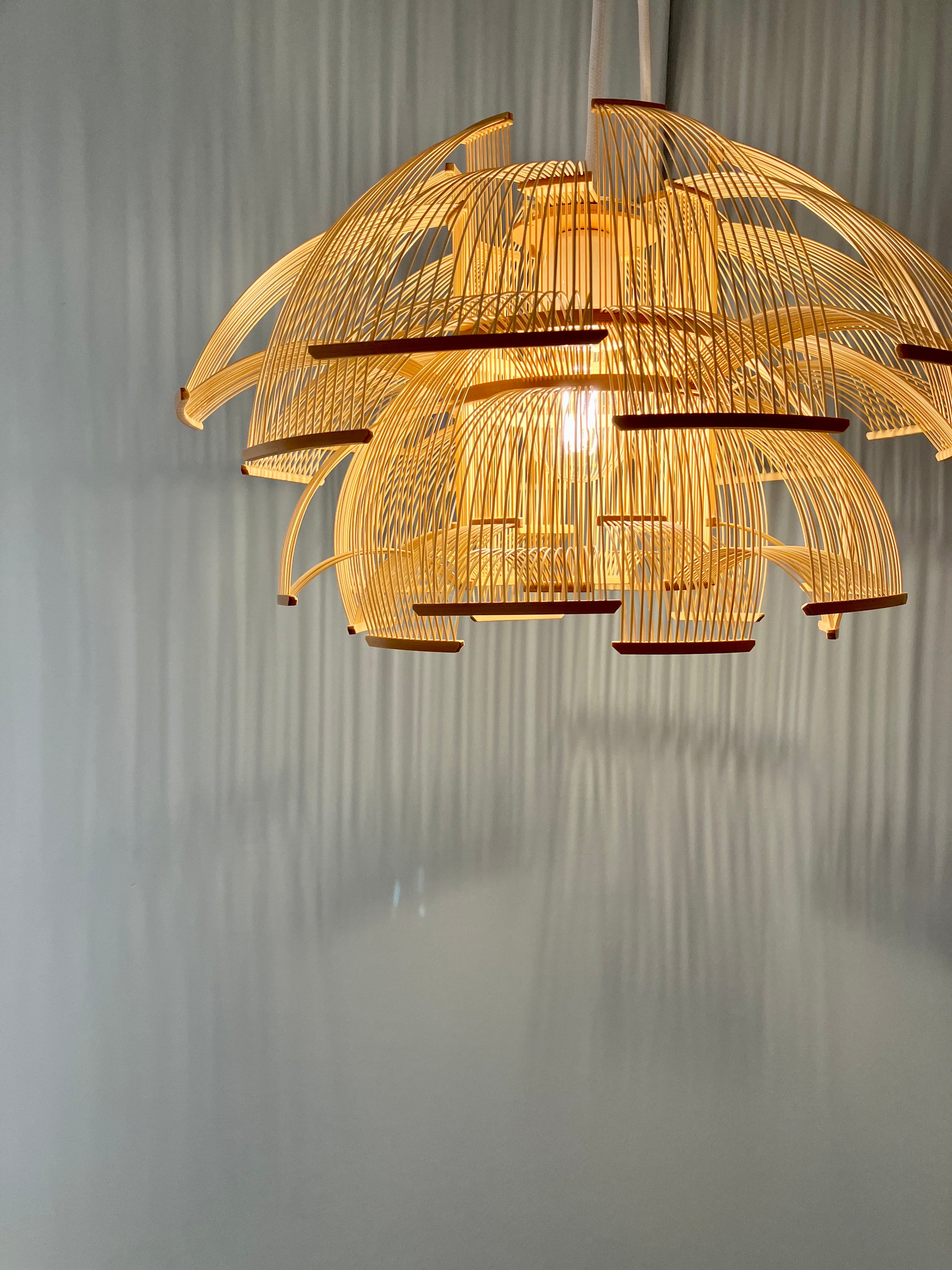 Hokore bamboo pendant light